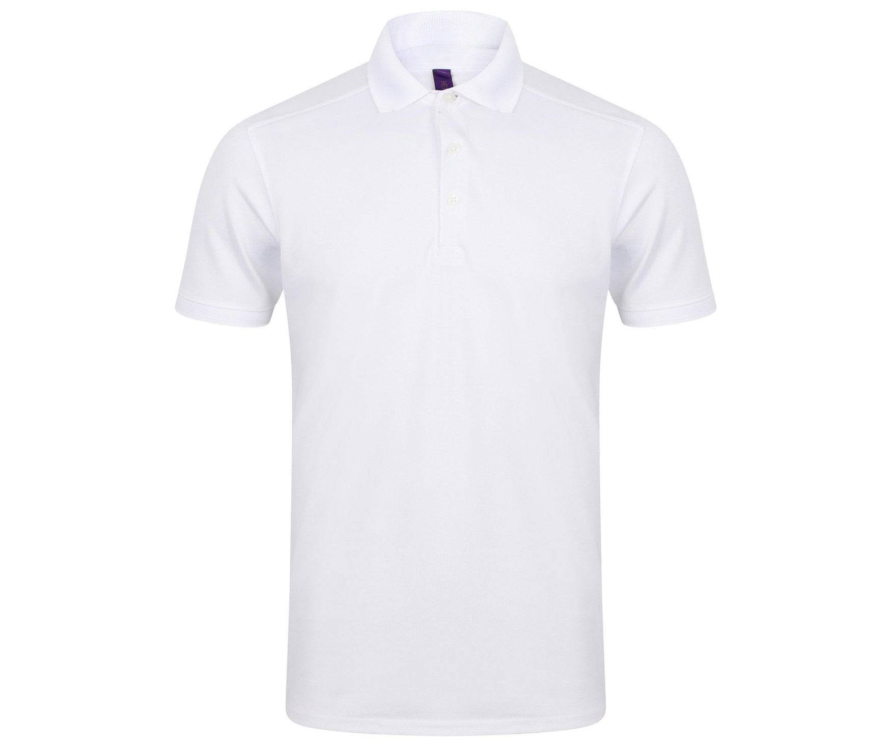 Polo Homme en Polyester Stretch - White