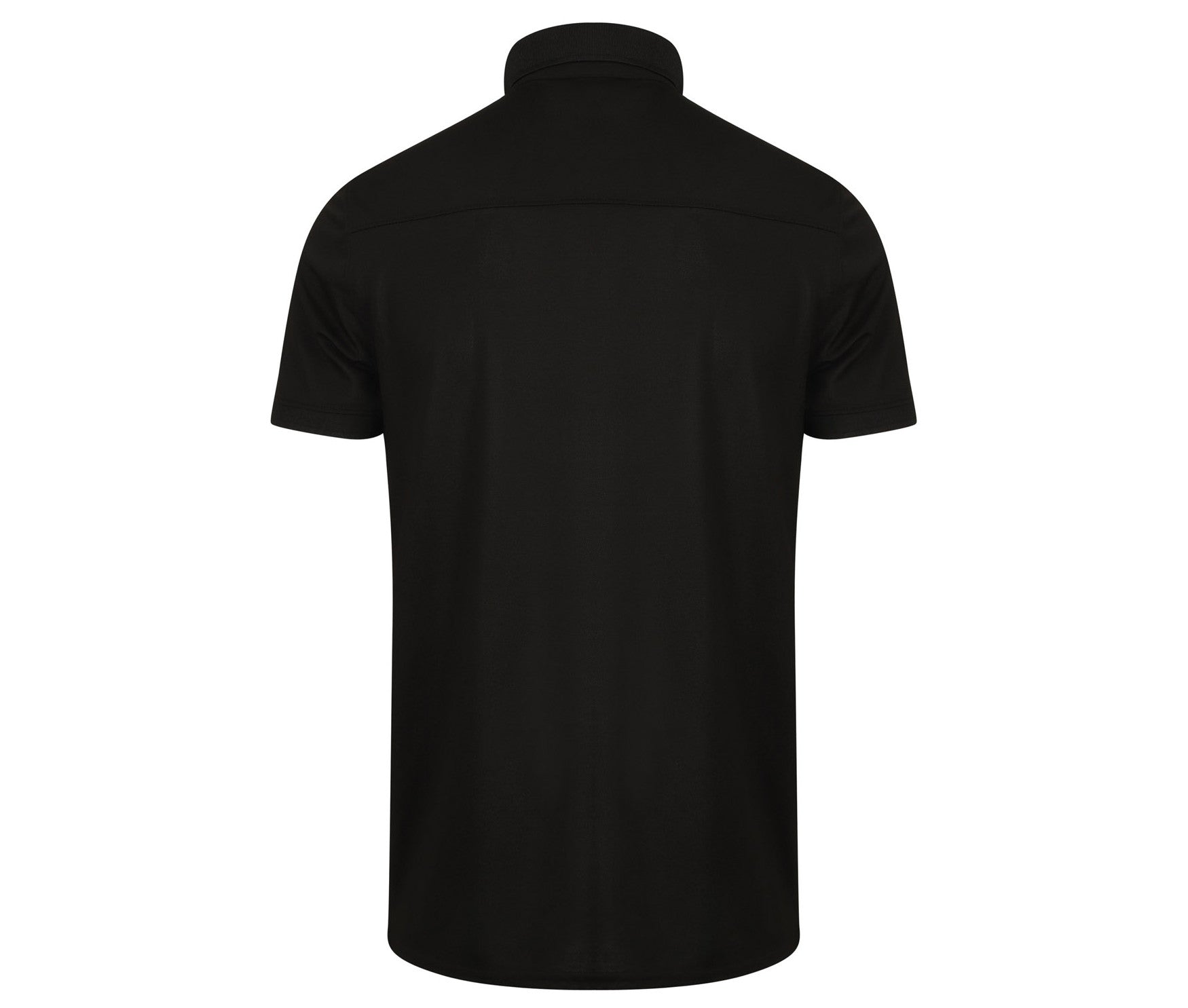 Polo Homme en Polyester Stretch - Black
