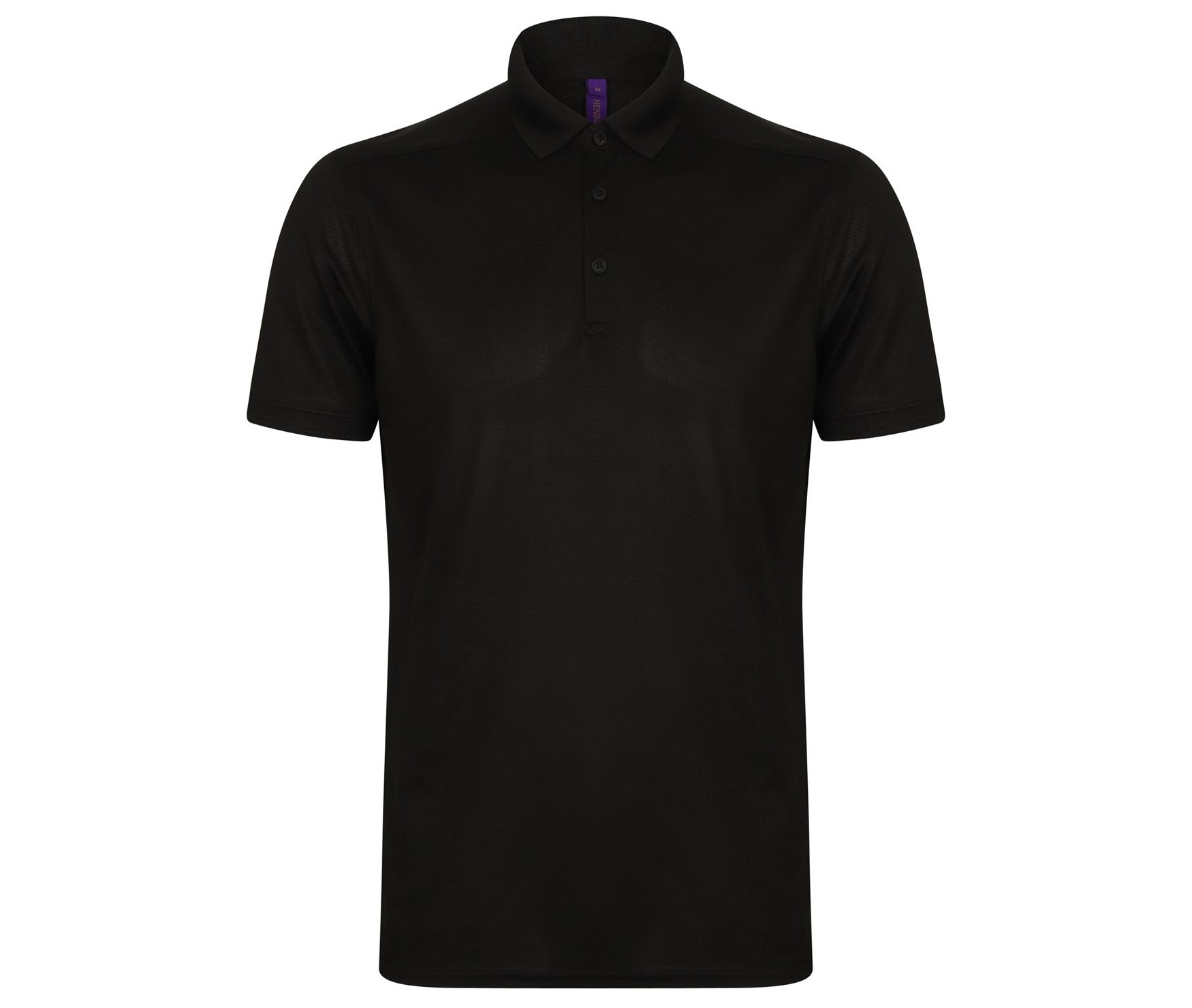 Polo Homme en Polyester Stretch - Black
