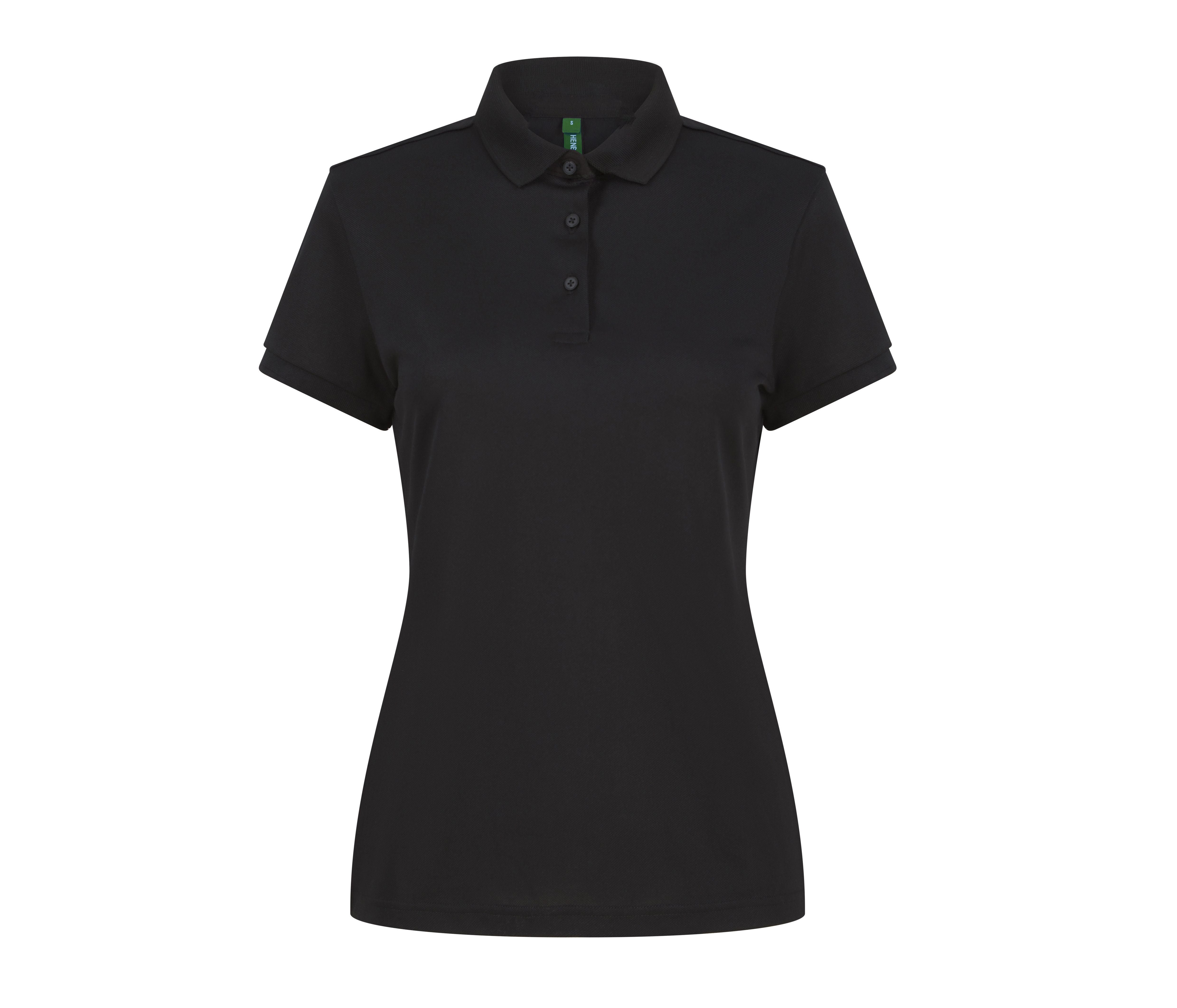 Polo Femme en Polyester Recyclé - Black