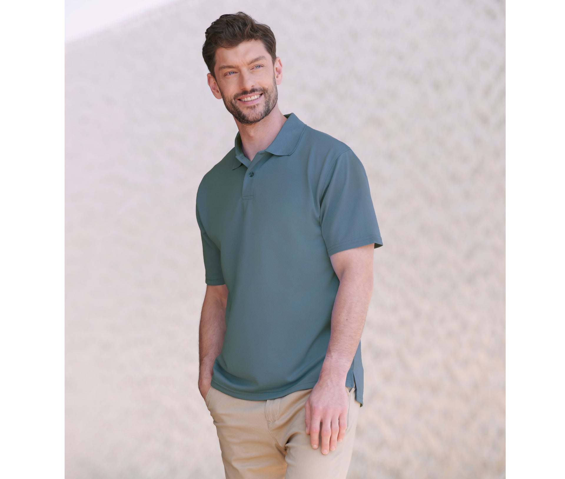 Polo homme respirant