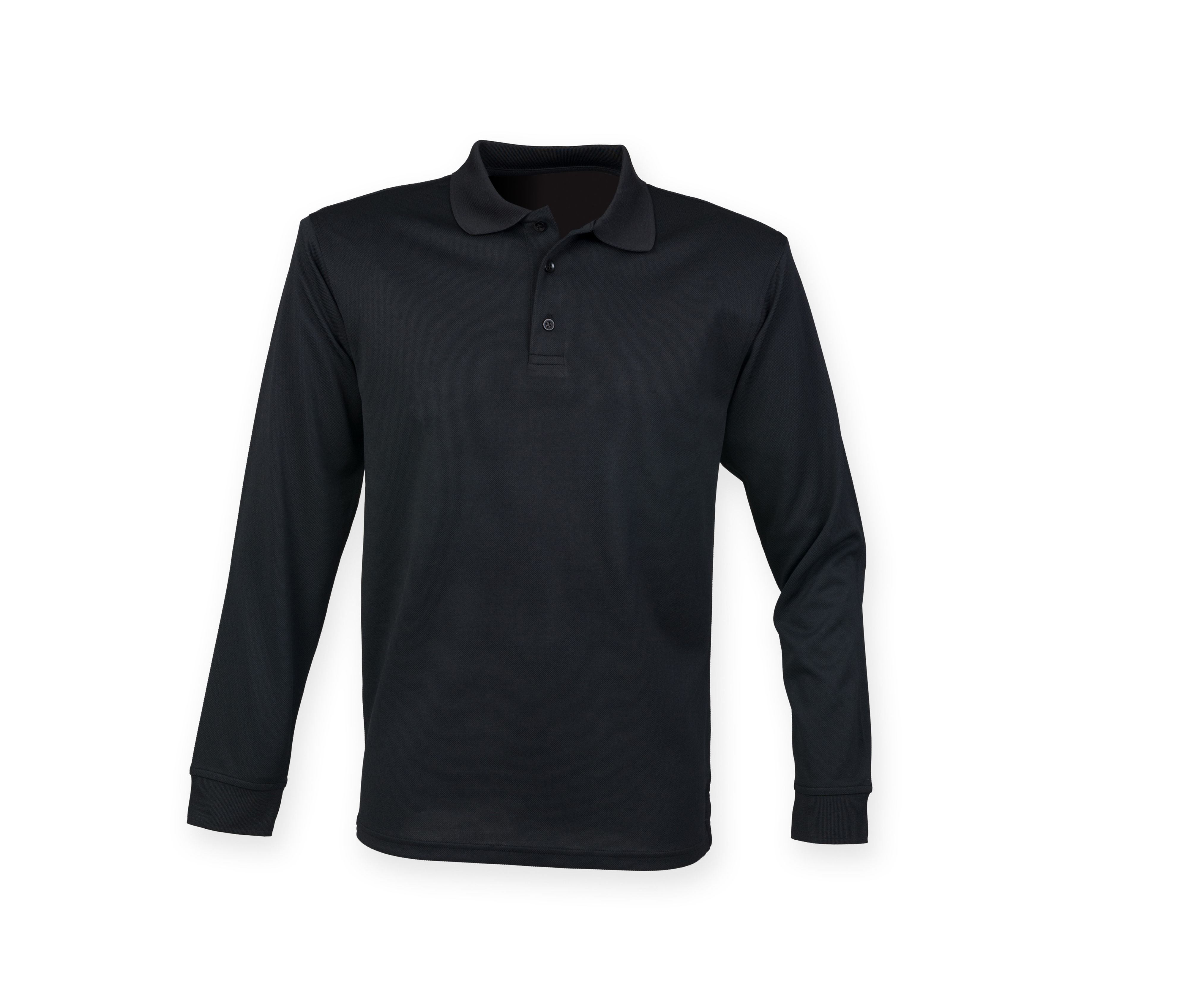 Polo Unisexe Manches Longues - Black