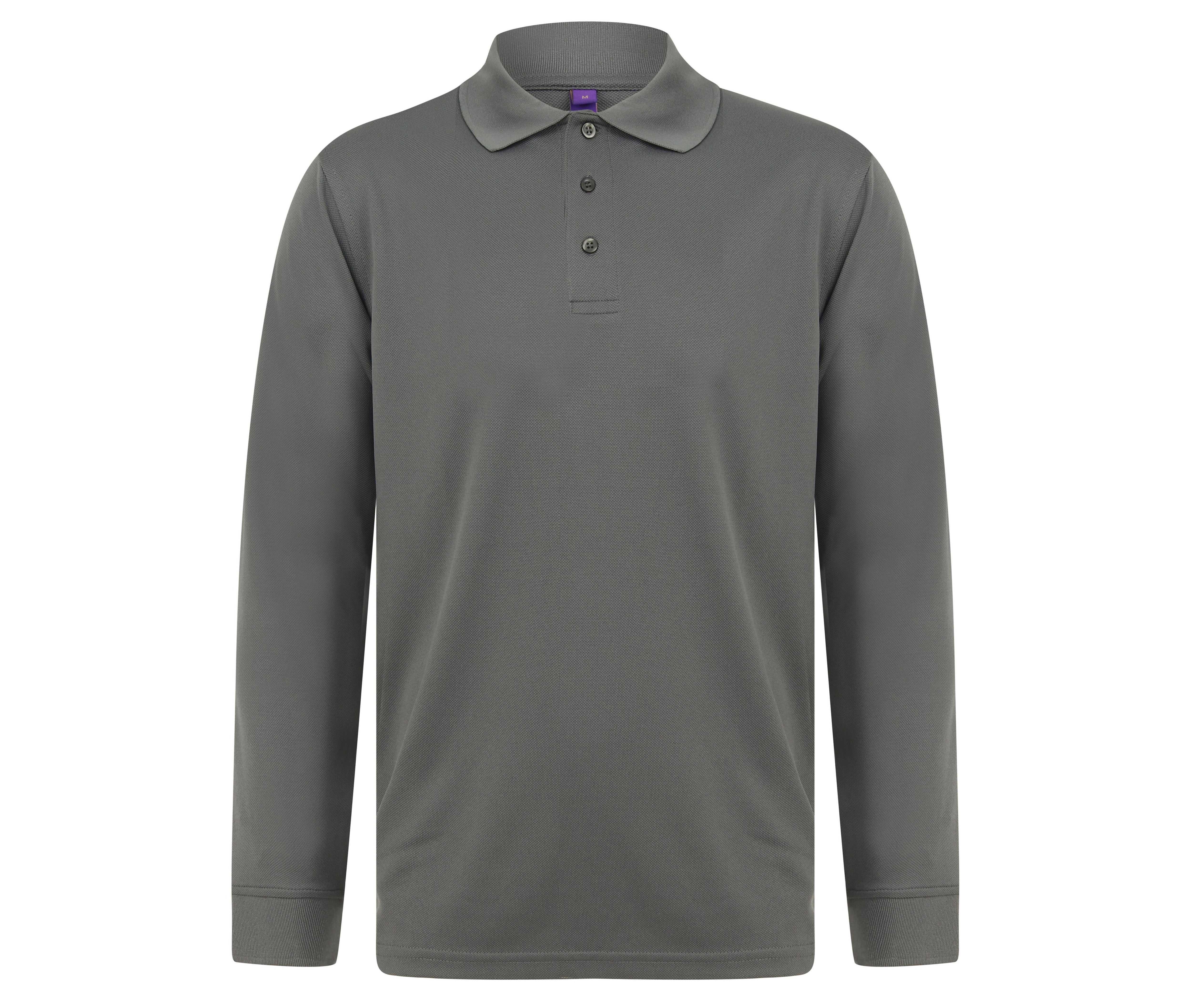 Polo Unisexe Manches Longues - Charcoal