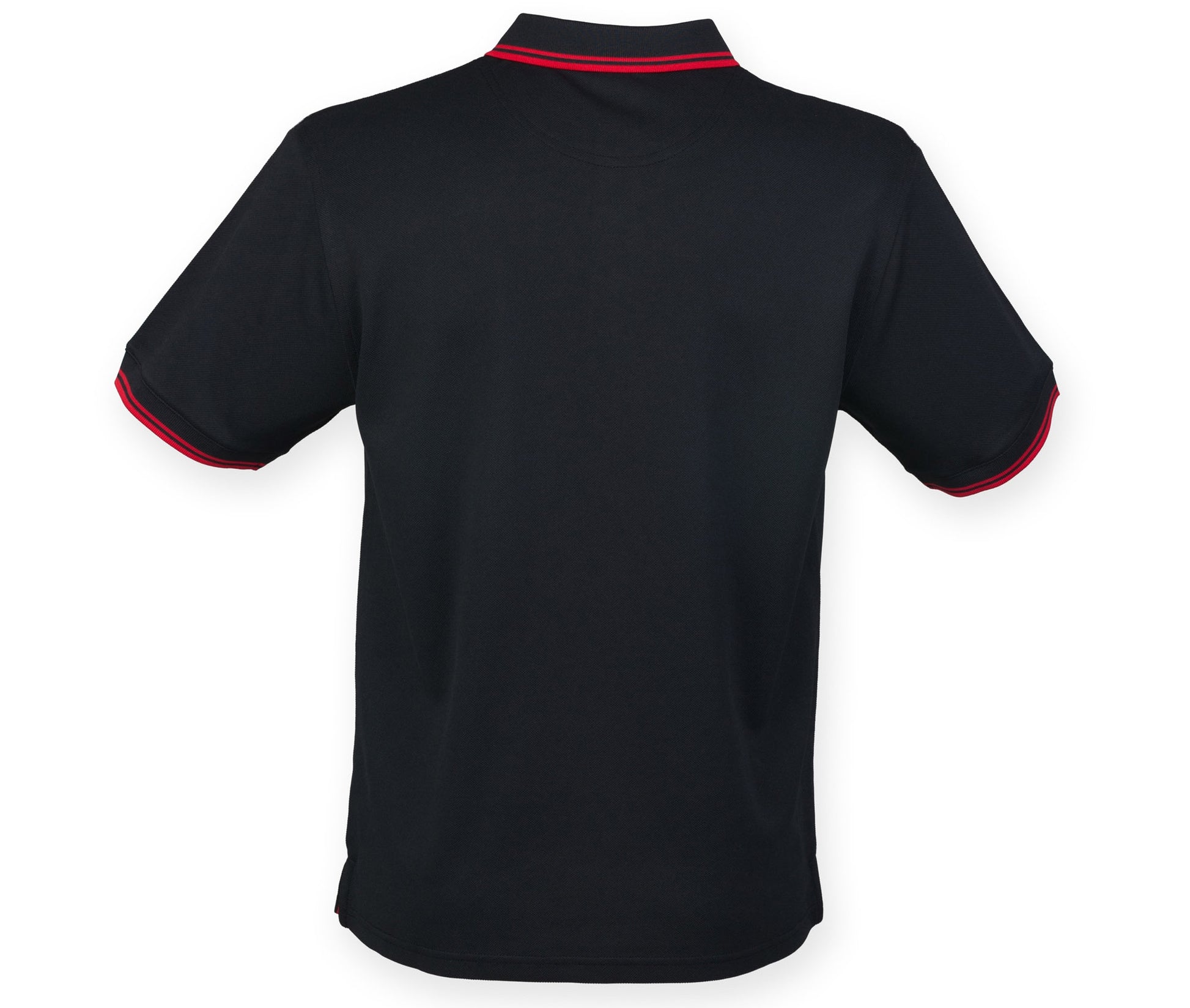 Polo Col et Manches Contrastés - Black/red