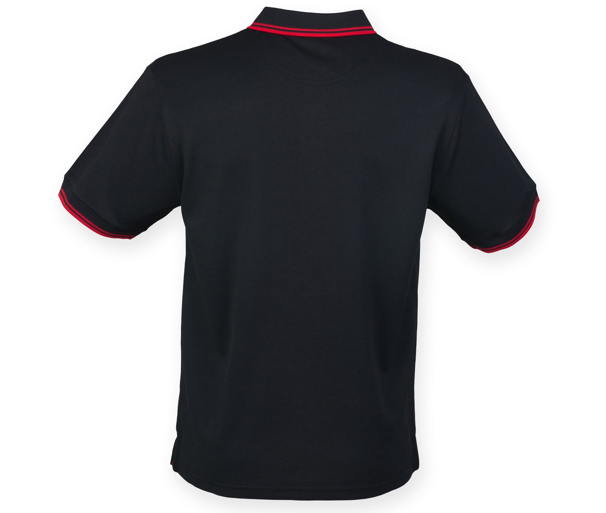Polo Col et Manches Contrastés - Black/red