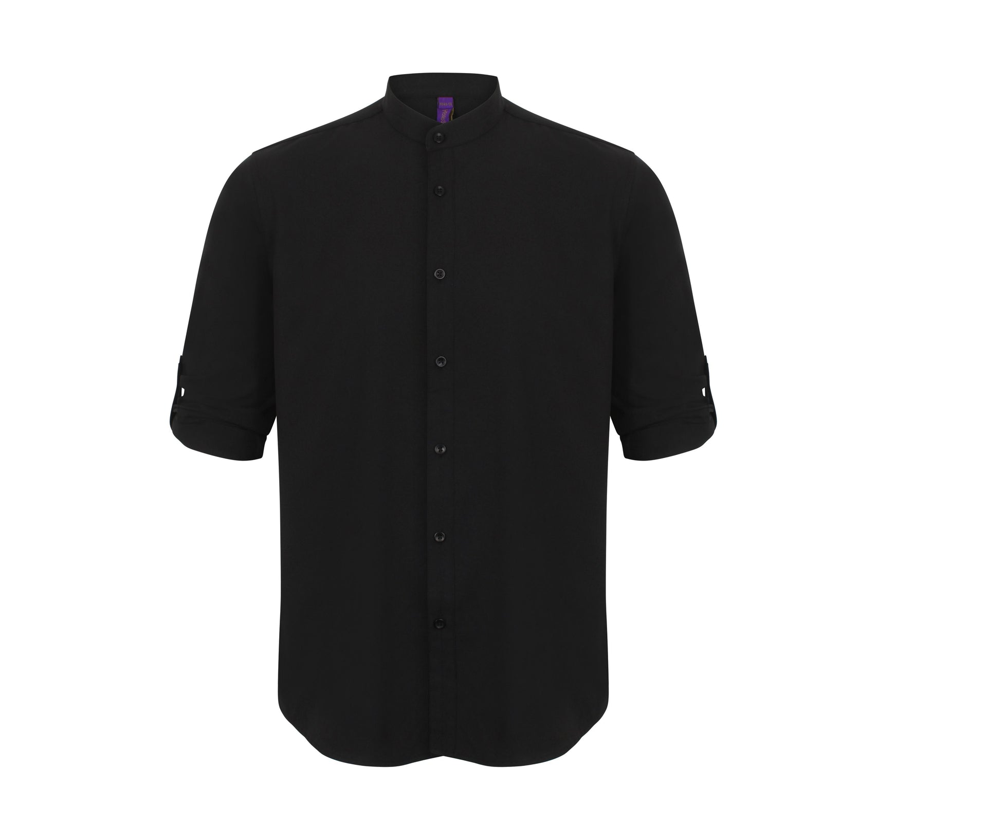 Chemise Homme Col Mao - Black