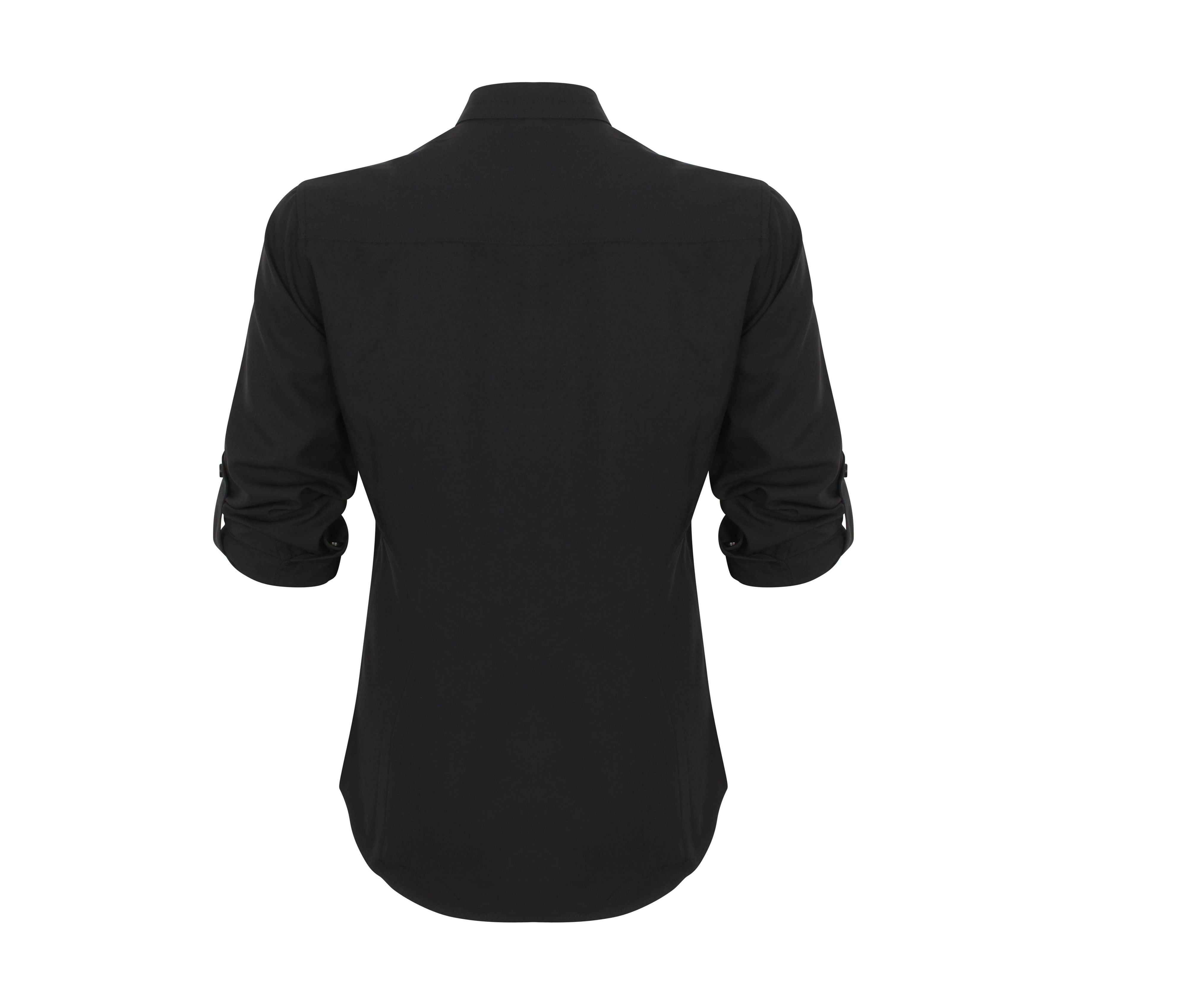 Chemise Femme Col Mao - Black