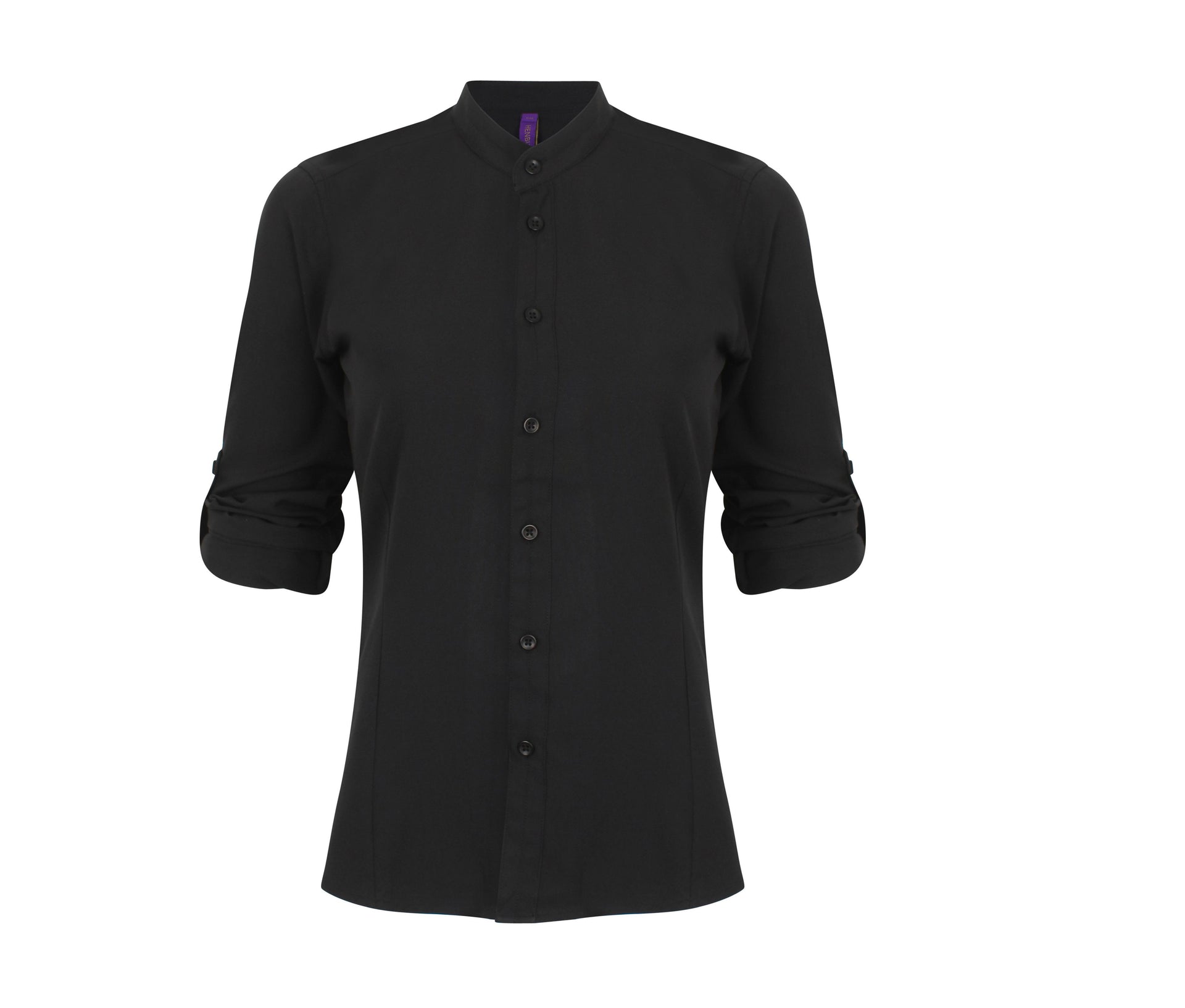 Chemise Femme Col Mao - Black