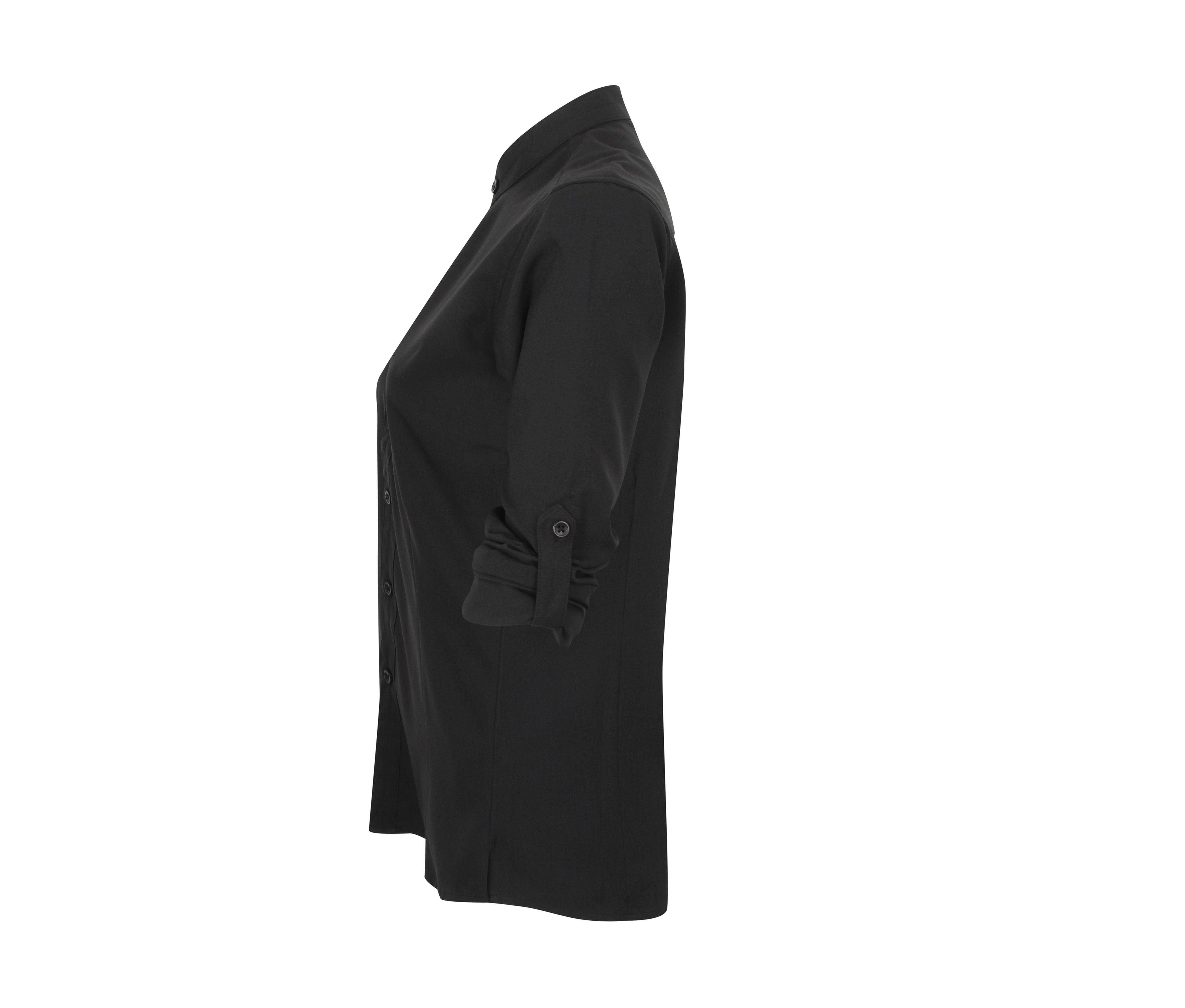 Chemise Femme Col Mao - Black