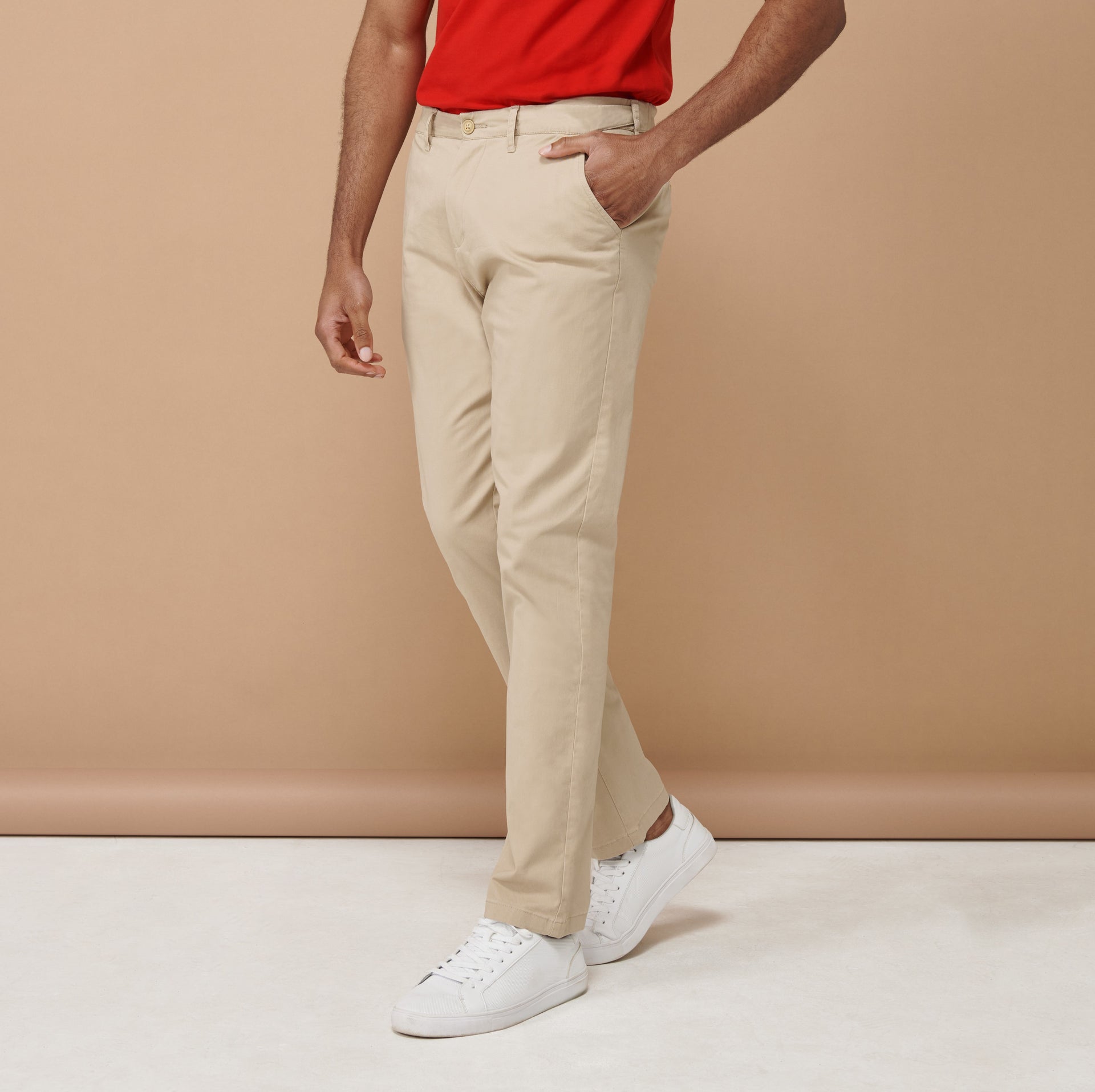 Pantalon homme chino ceinture ajustable