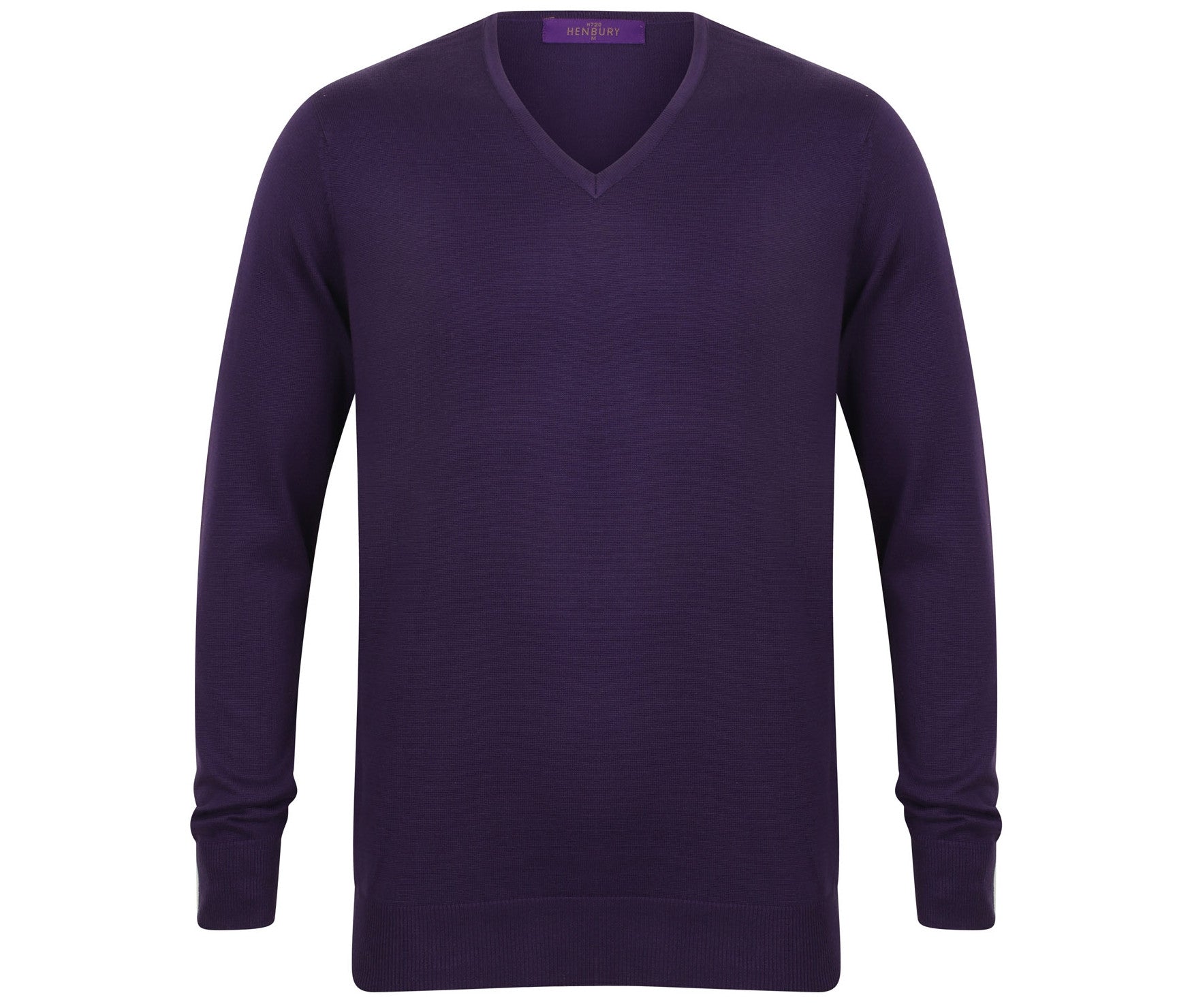 Pull Col V Homme - Purple