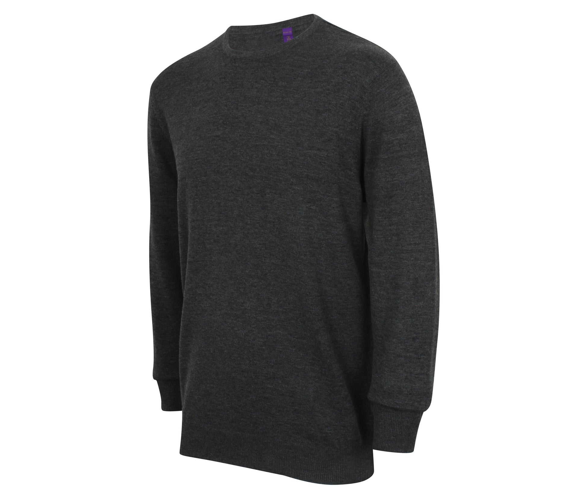 Pull Col Rond Homme - Grey Marl