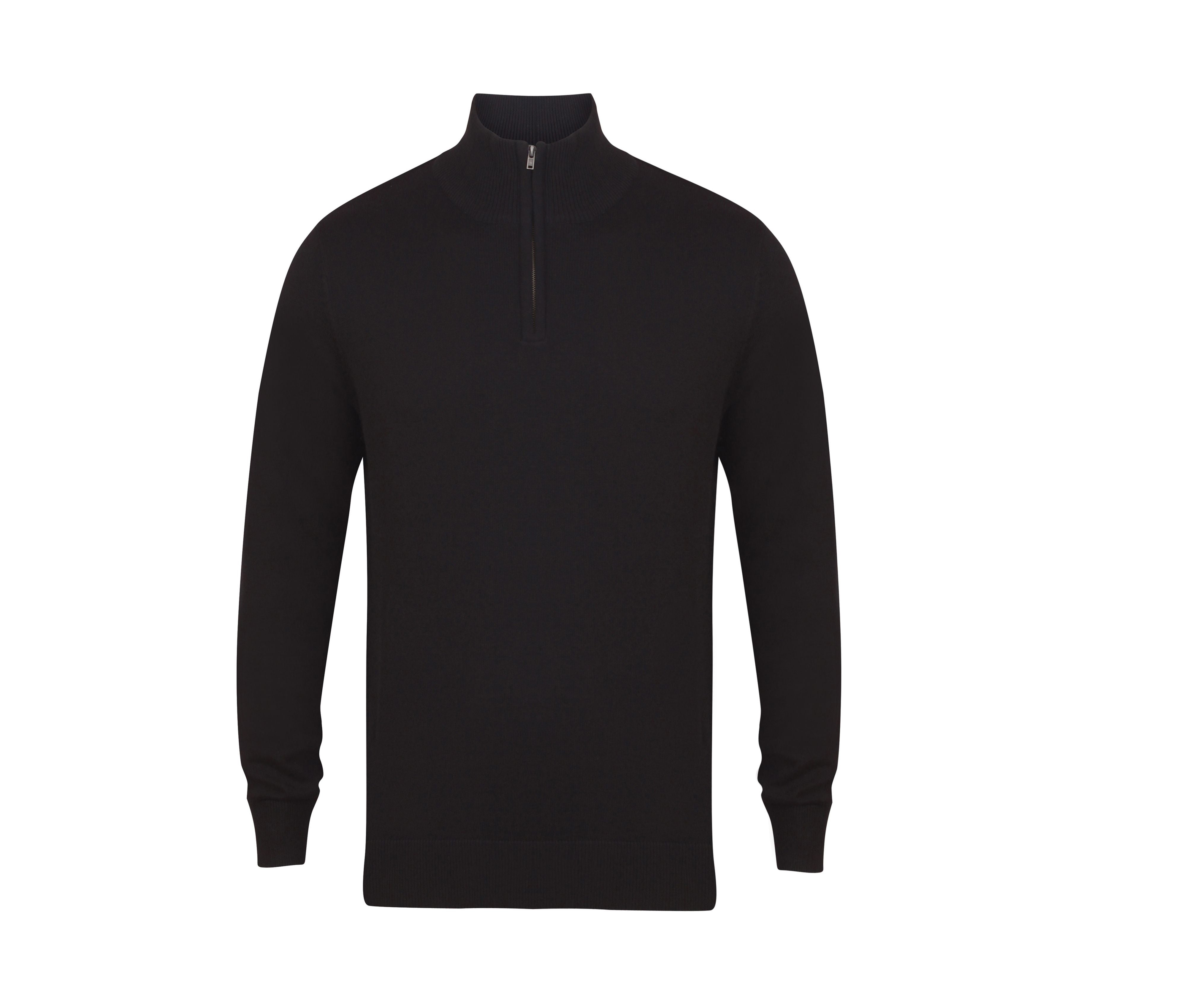 Pull Col Zippé - Black