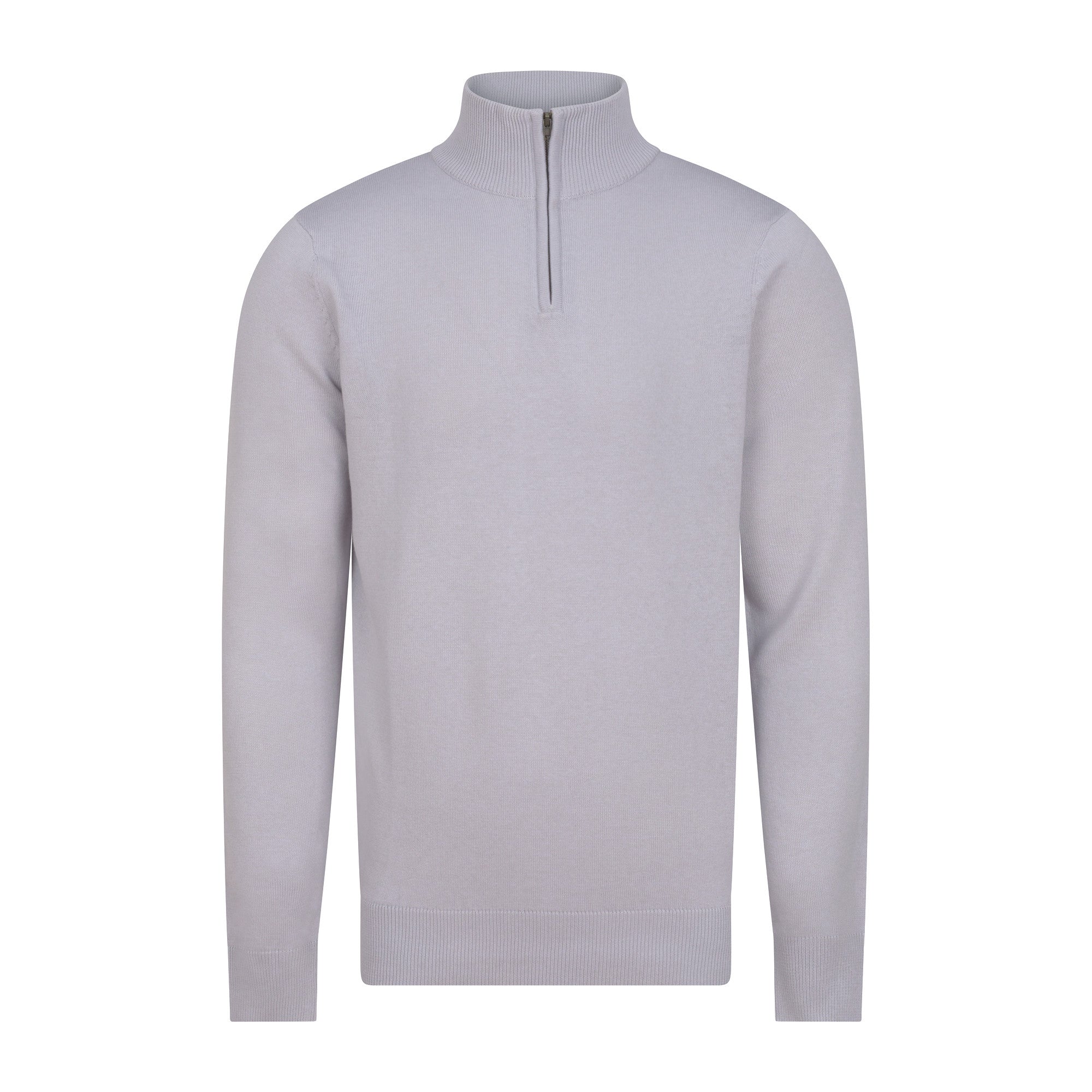 Pull Col Zippé - Light Heather