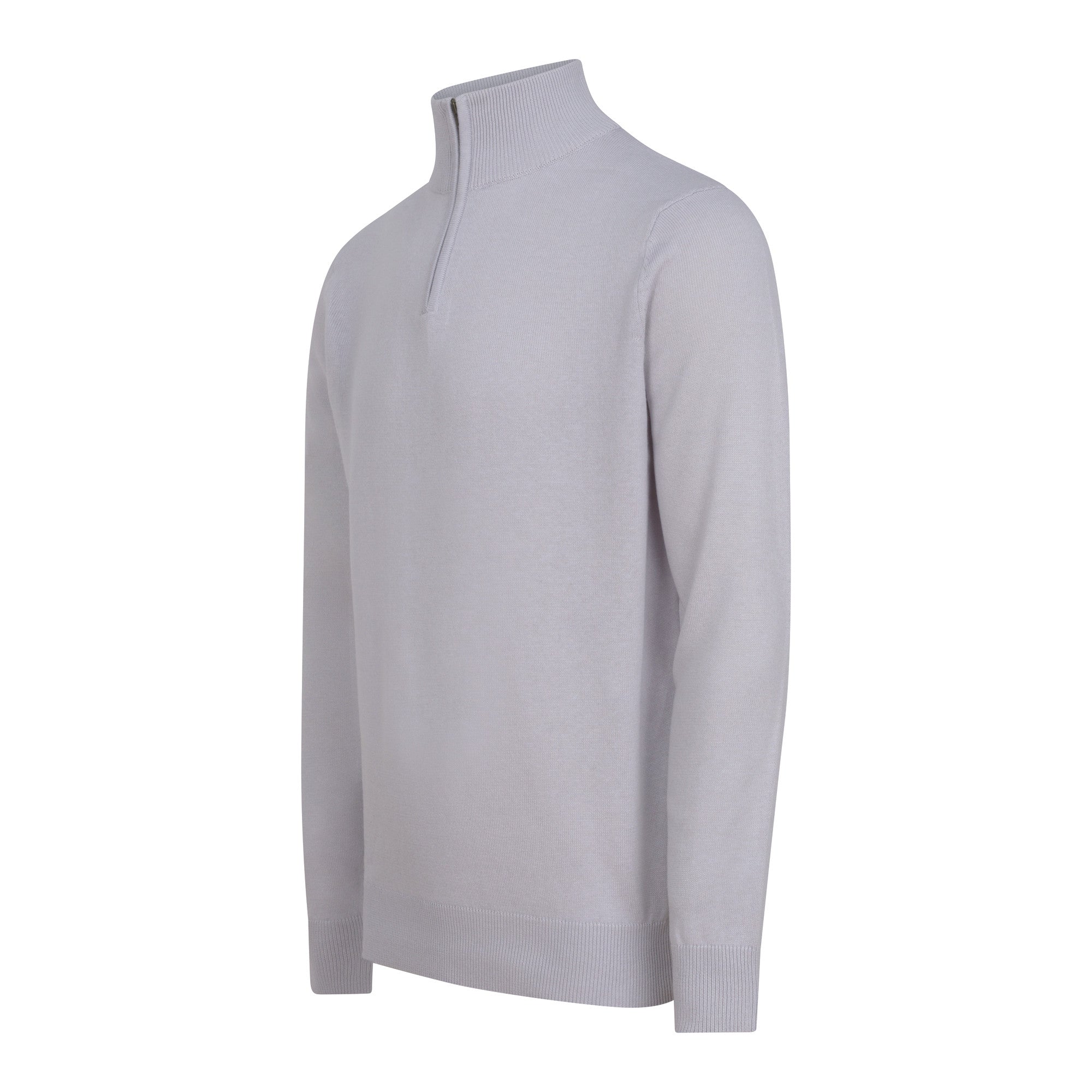 Pull Col Zippé - Light Heather