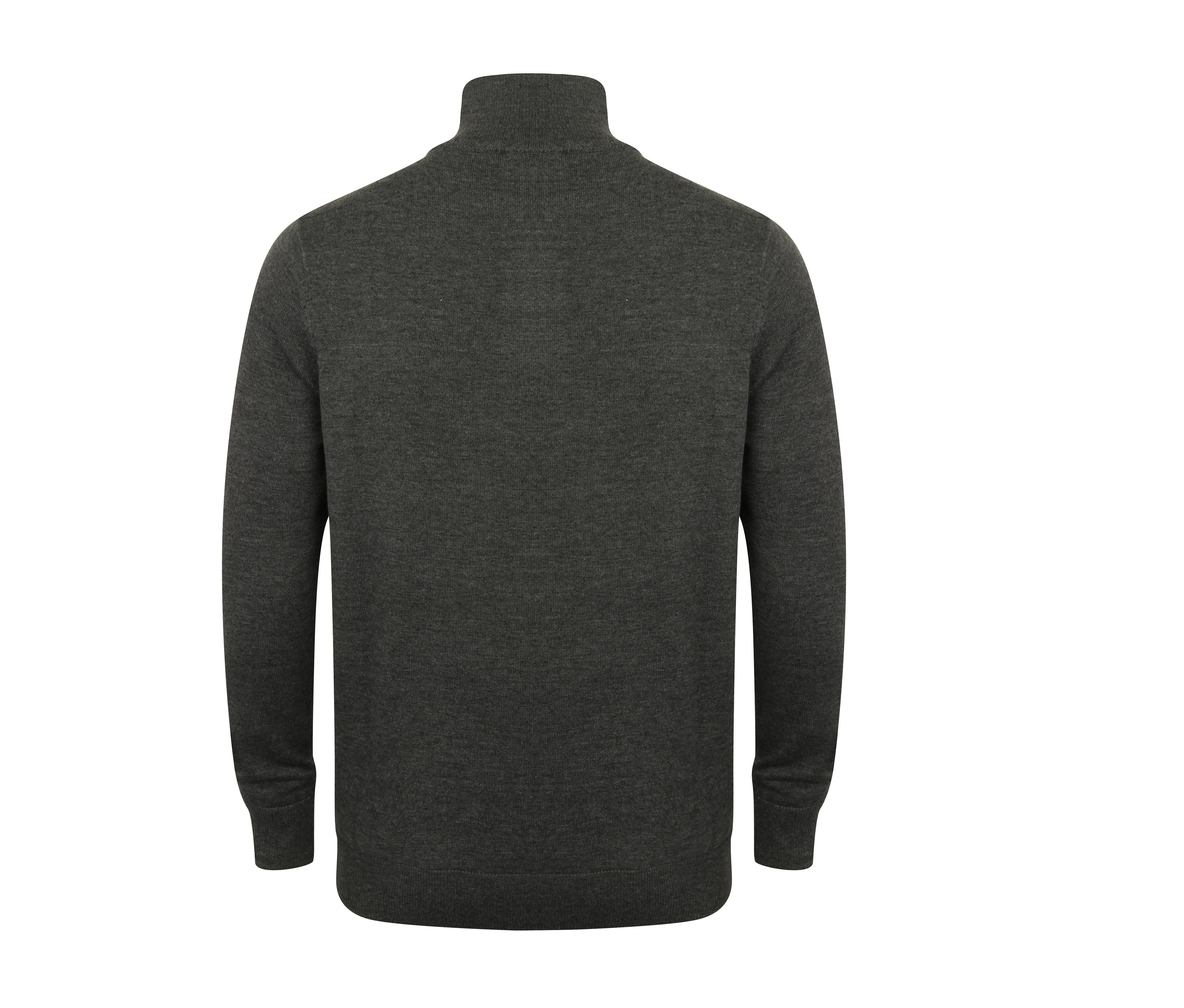 Pull Col Zippé - Grey Marl