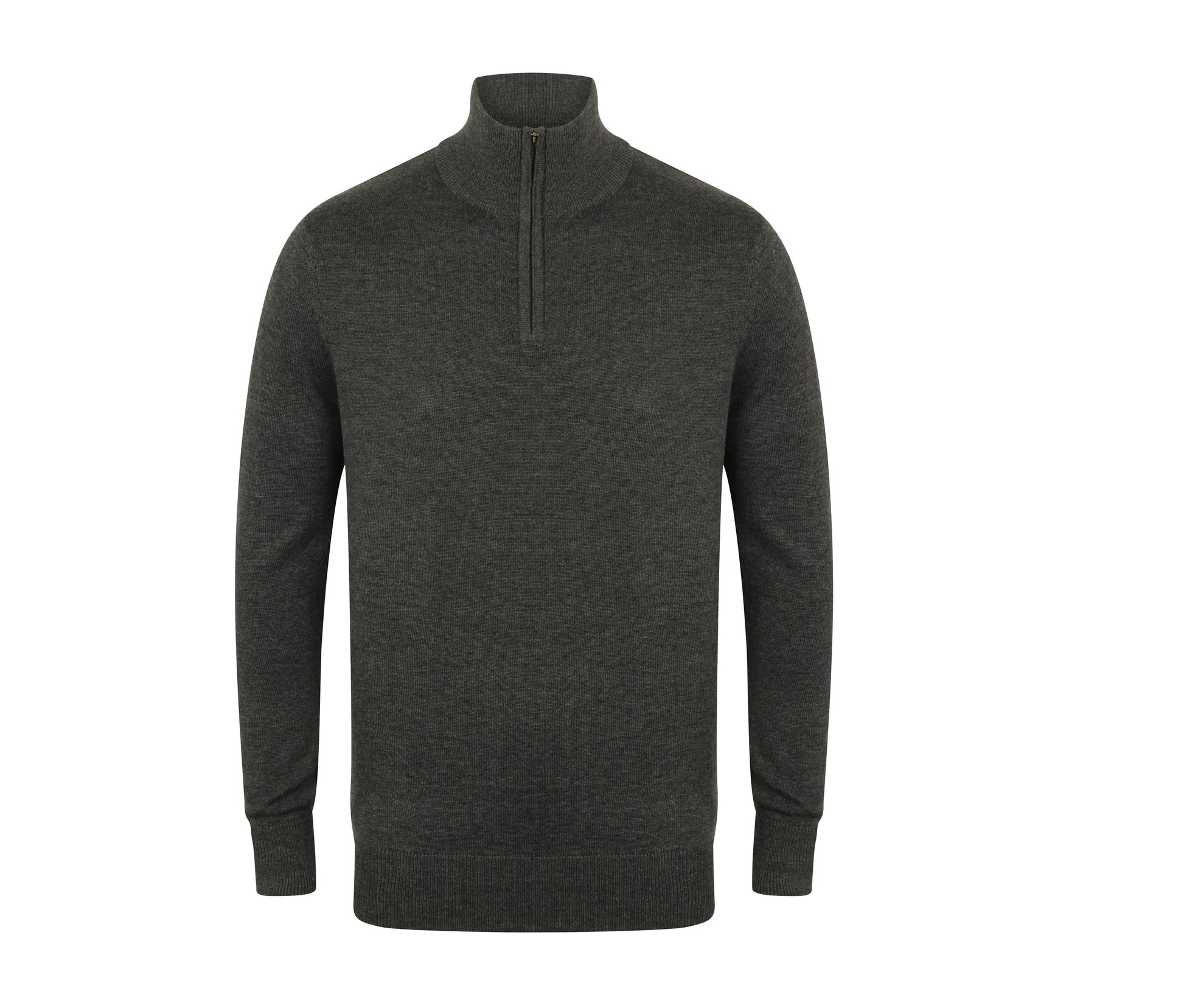 Pull Col Zippé - Grey Marl