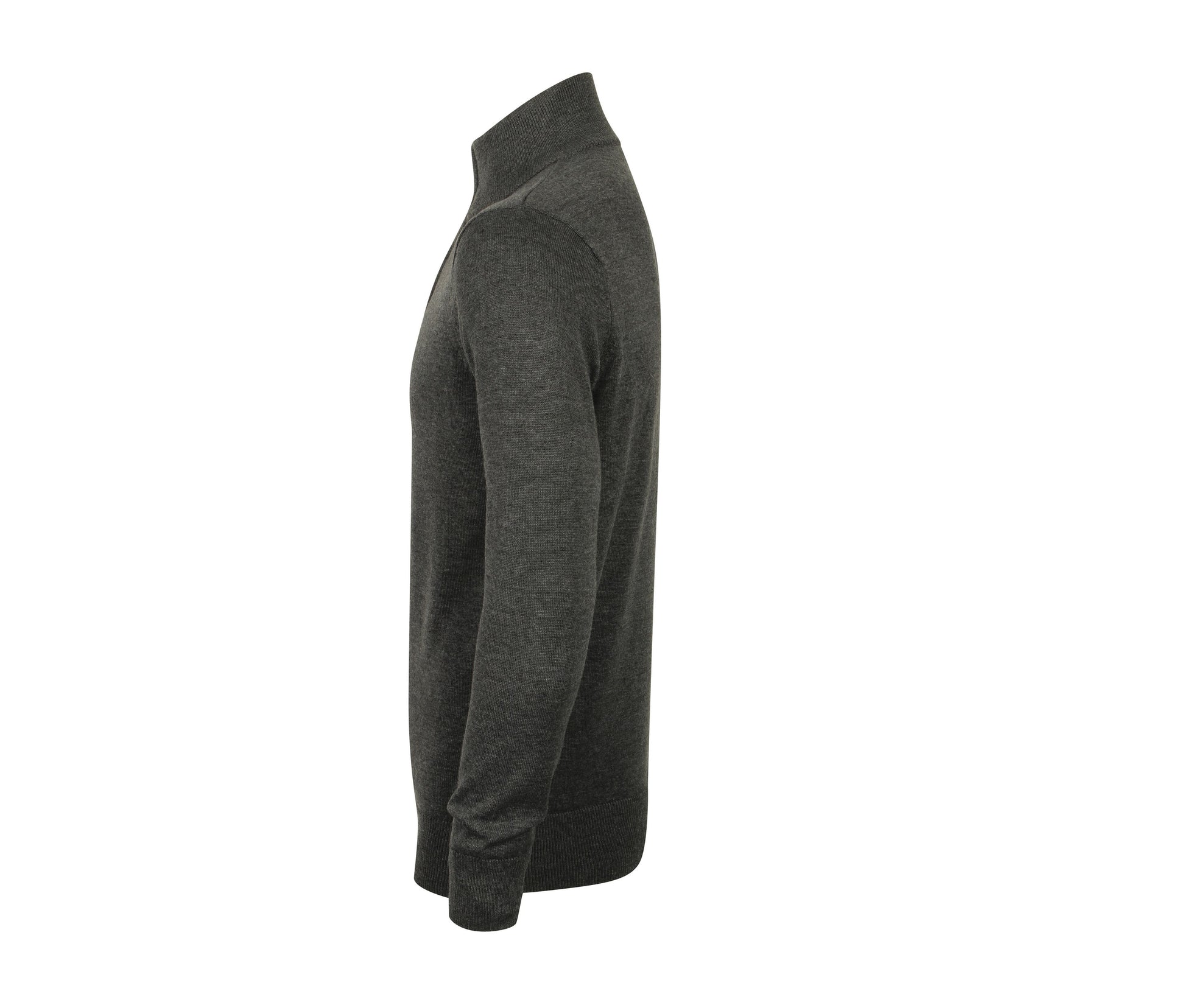 Pull Col Zippé - Grey Marl