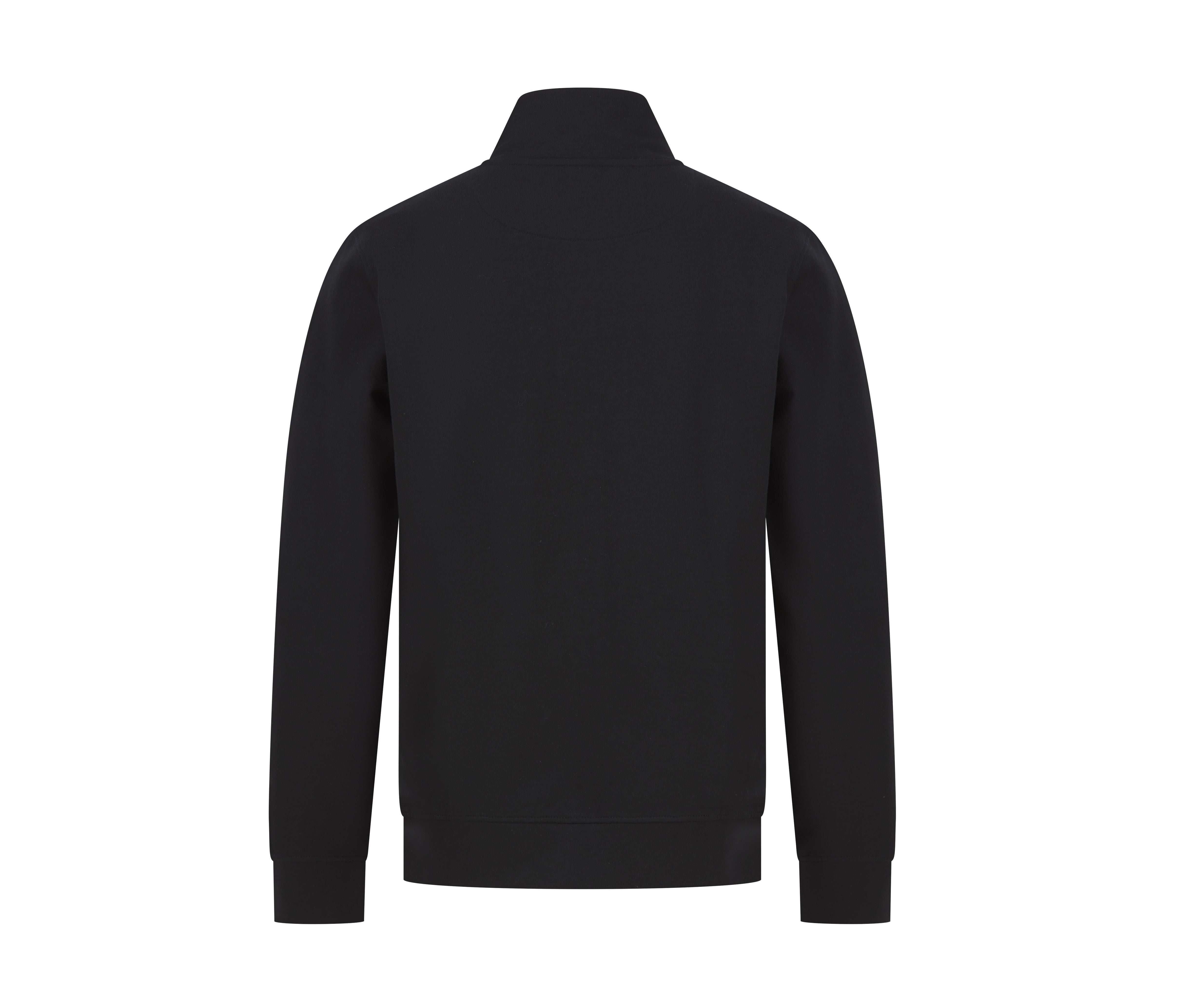 Sweatshirt 1/4 de Zip. Col Montant - Black