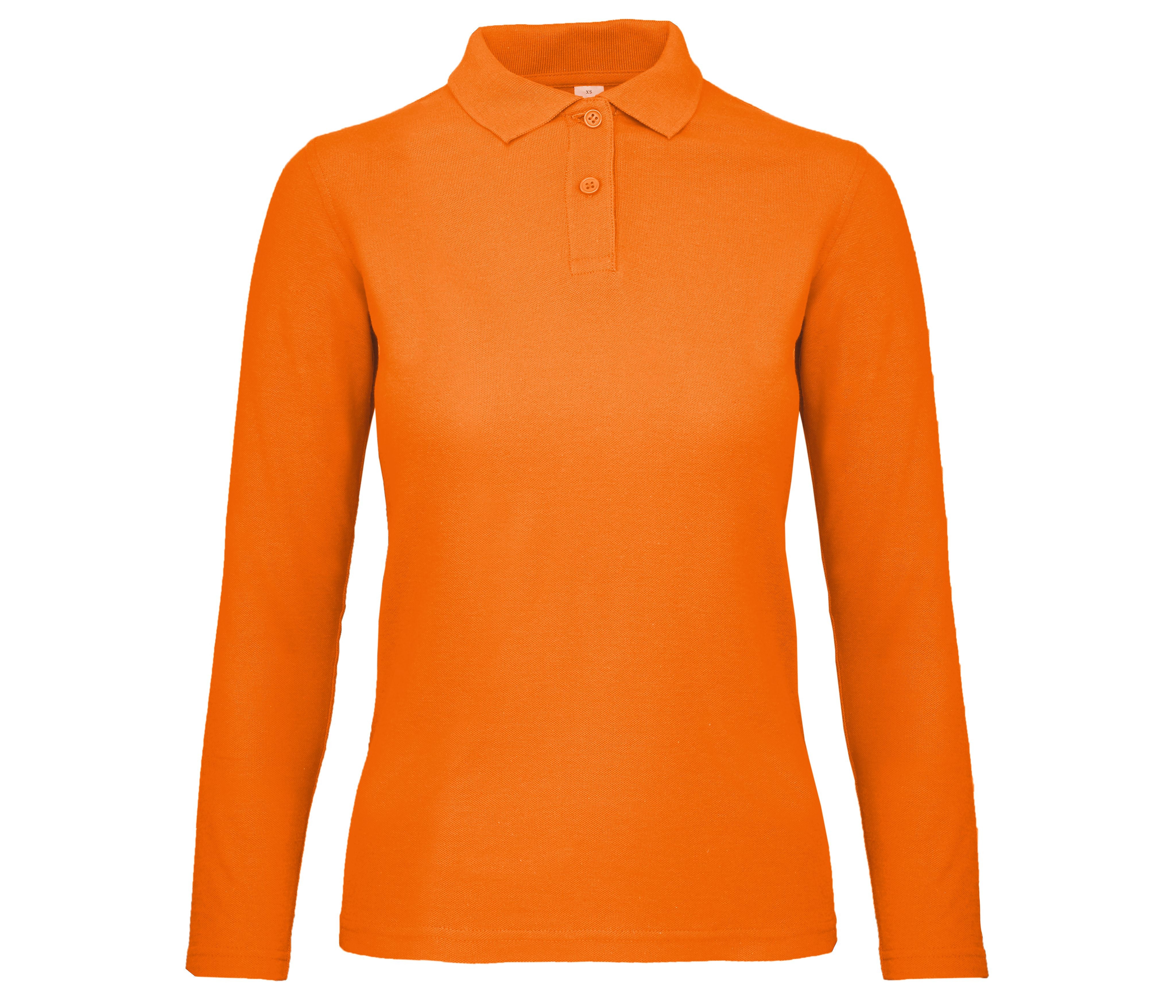 Polo Manches Longues Femme - Orange
