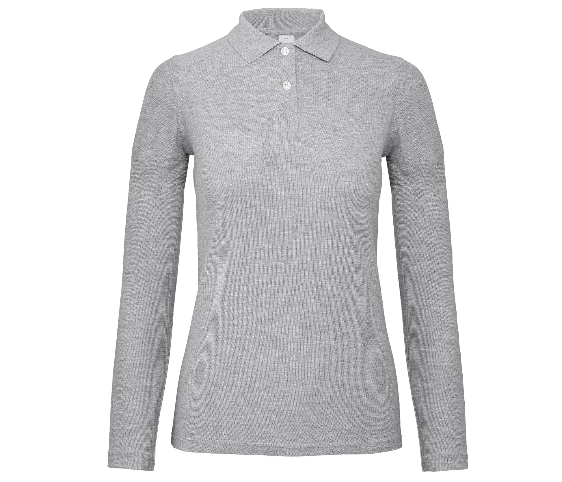 Polo Manches Longues Femme - Heather Grey