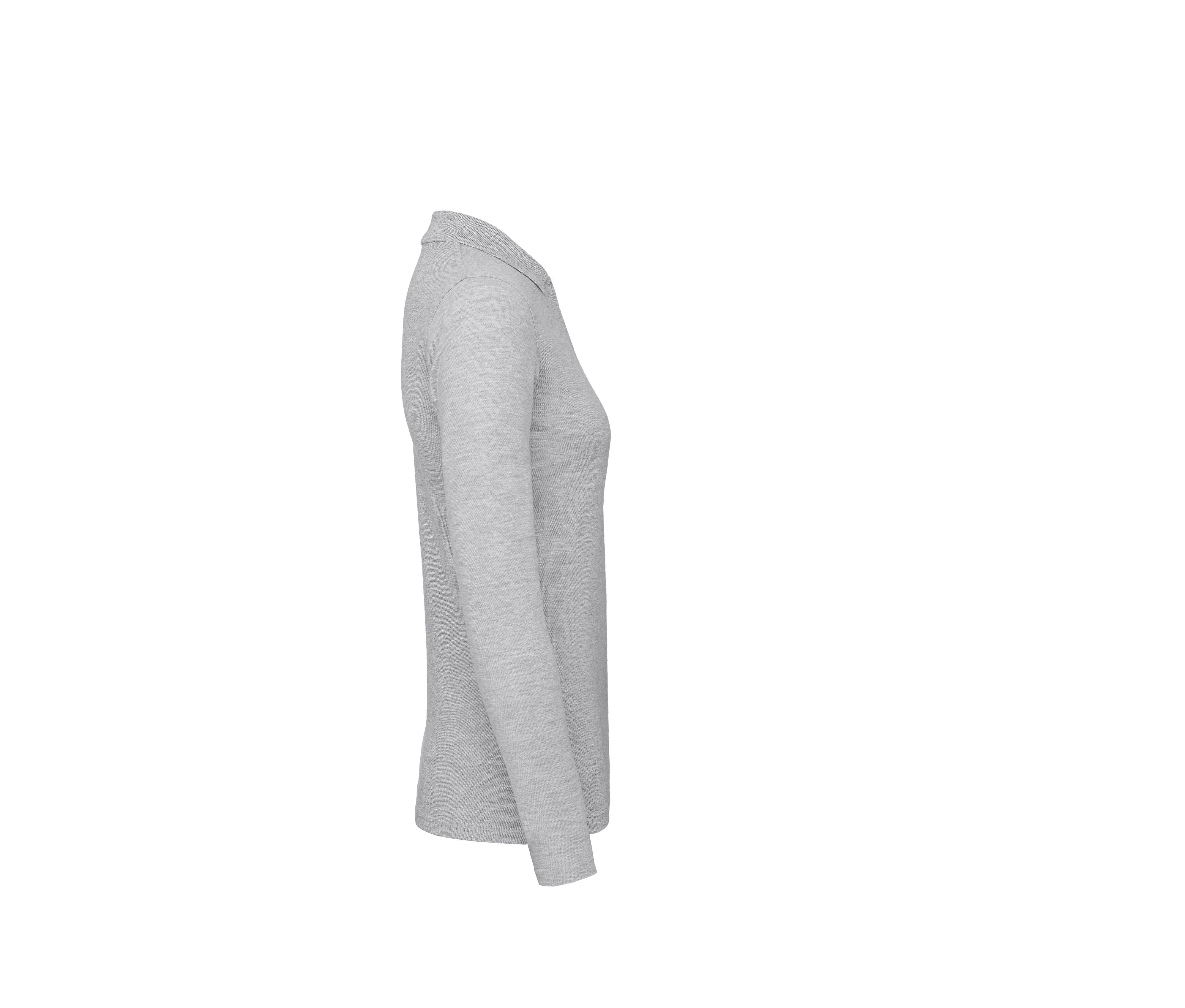 Polo Manches Longues Femme - Heather Grey