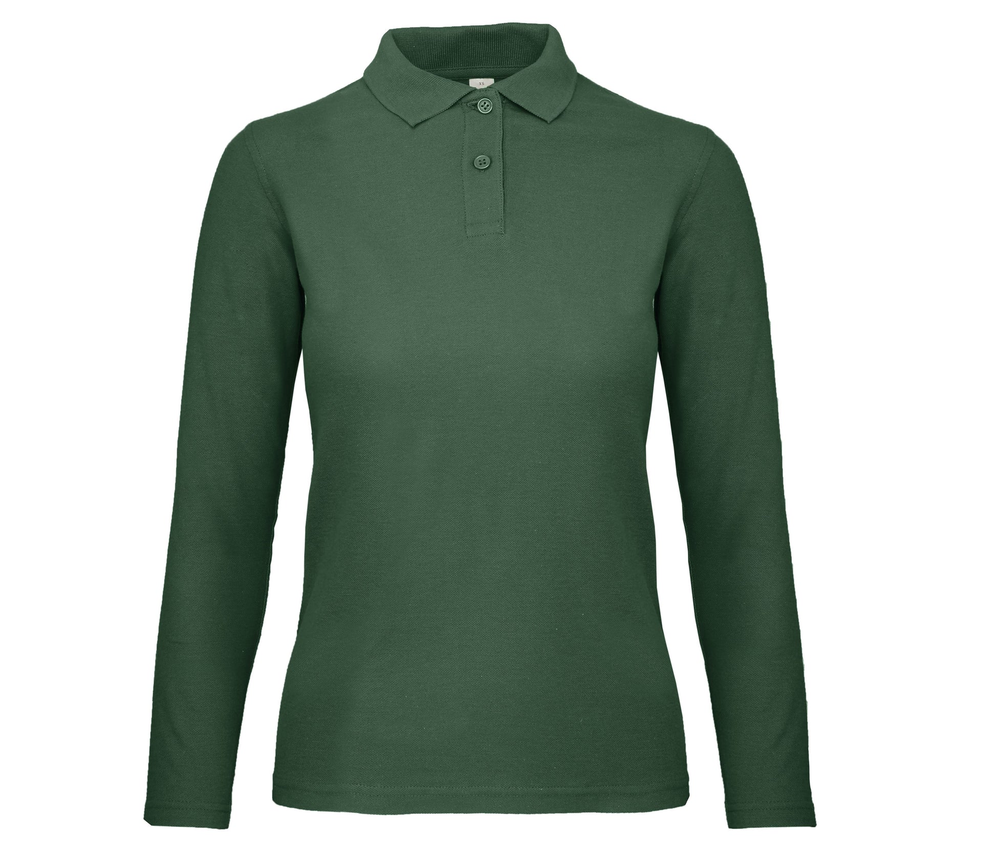 Polo Manches Longues Femme - Bottle Green