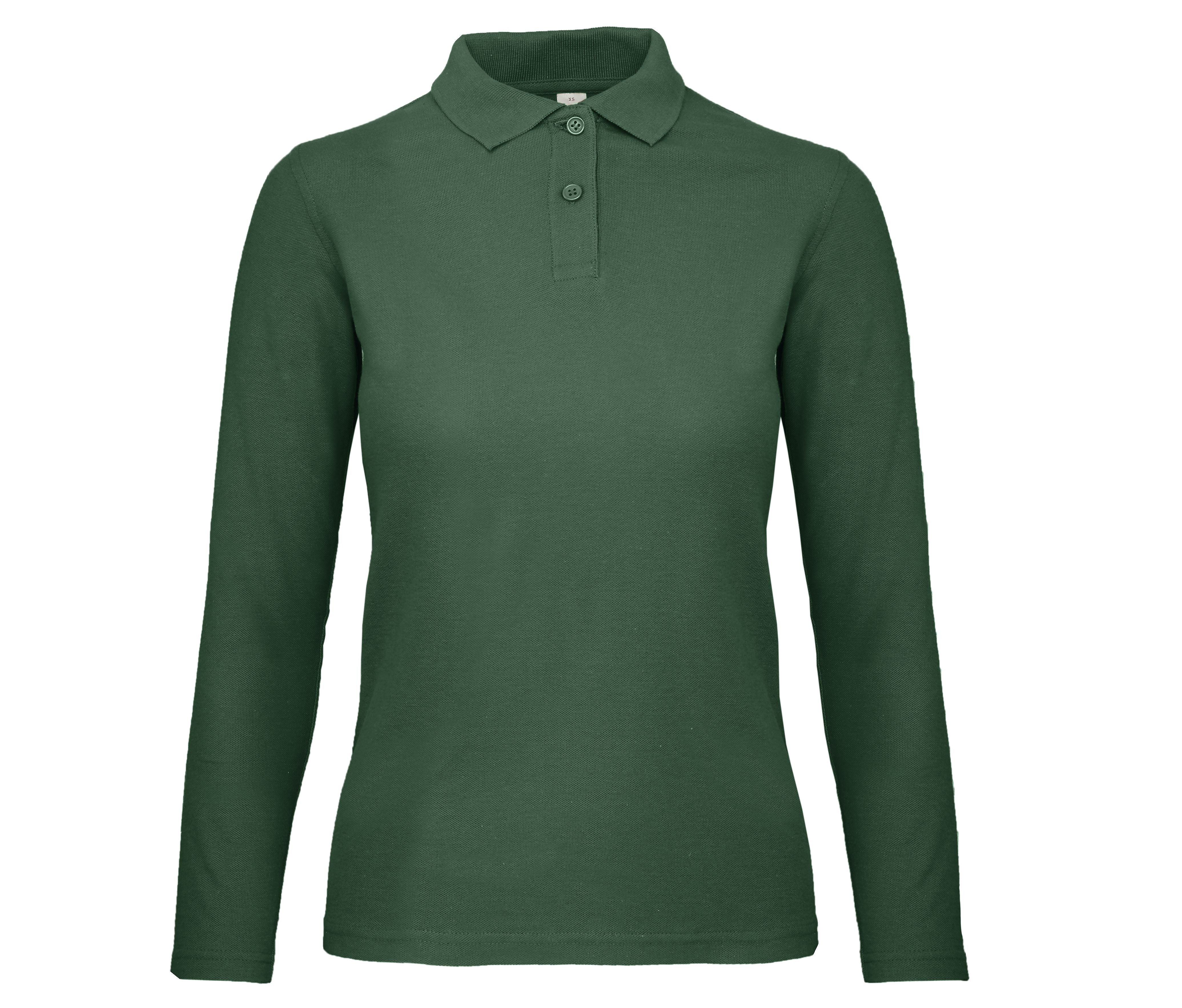 Polo Manches Longues Femme - Bottle Green