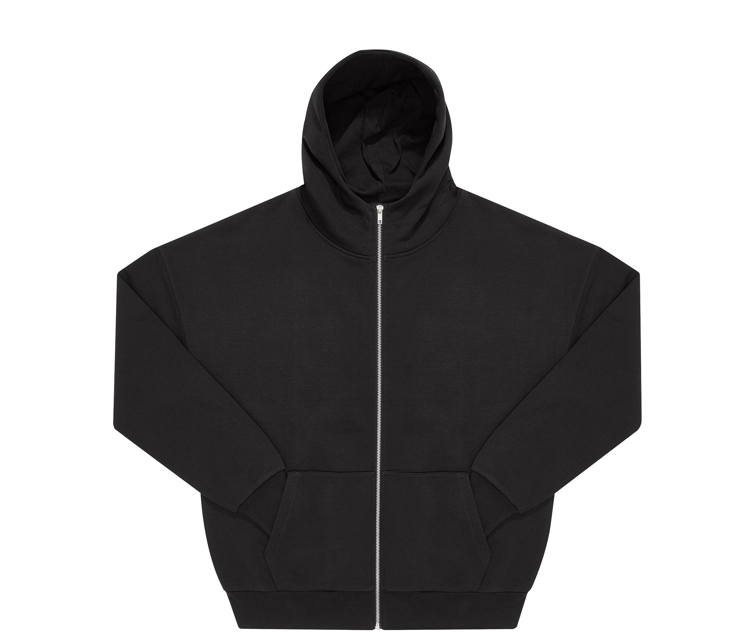 Sweat Zippé à Capuche Unisexe - Black
