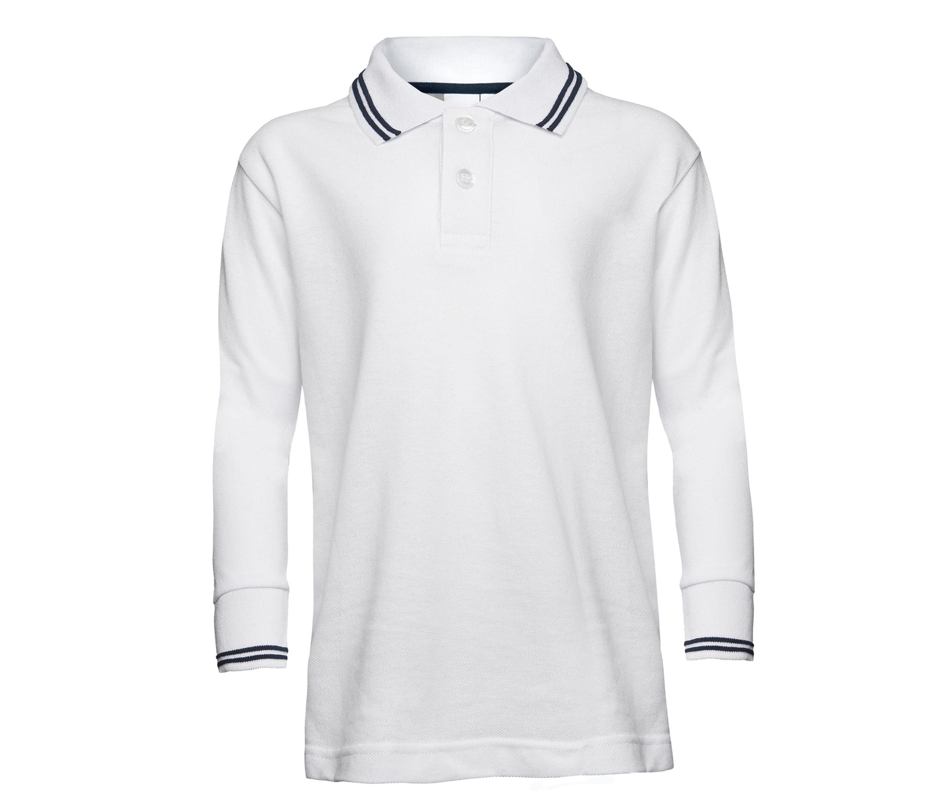 Polo Manches Longues - White/navy