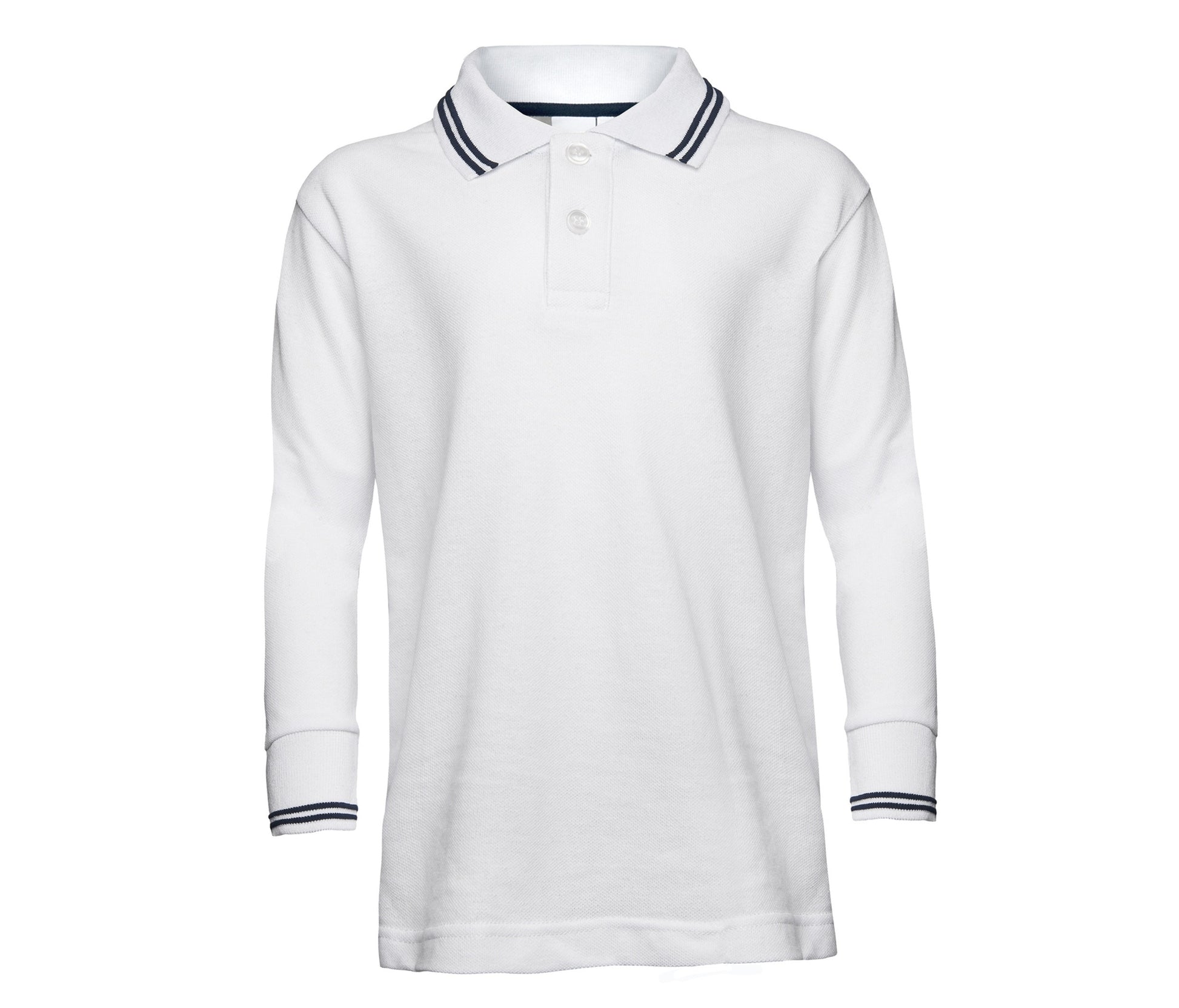 Polo Manches Longues - White/navy