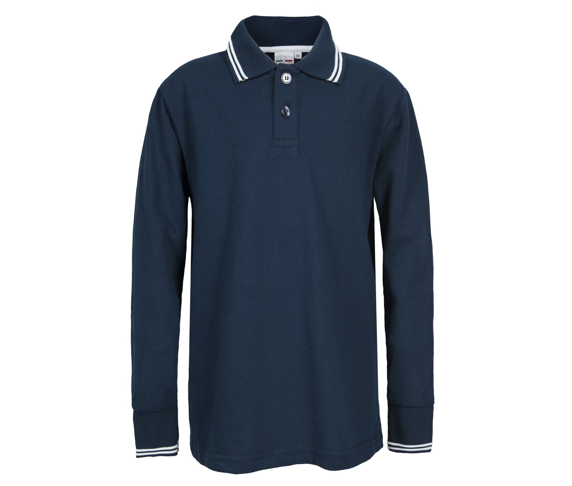 Polo Manches Longues - Navy/white