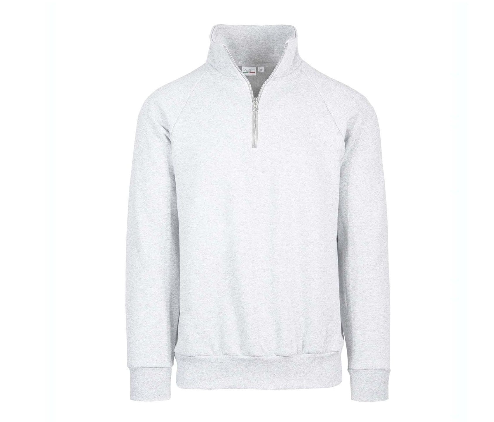 Sweat Col Zippé - White