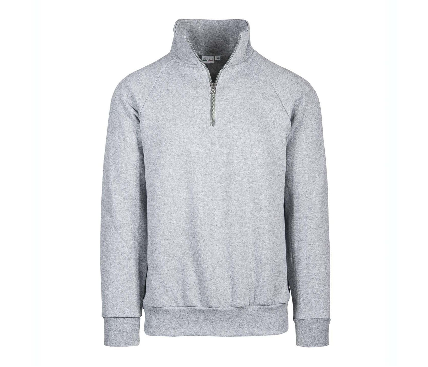 Sweat Col Zippé - Ash