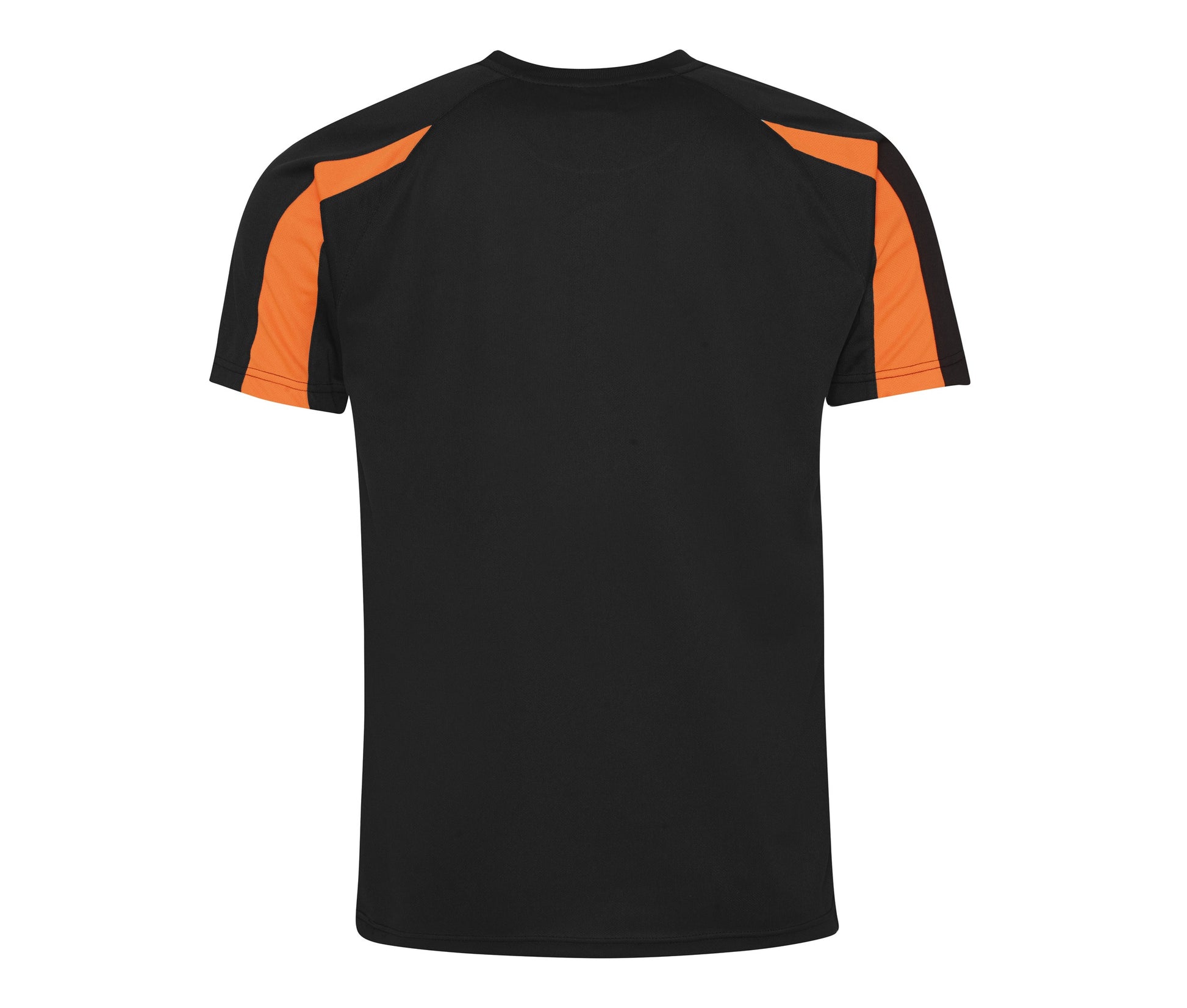 Tee-Shirt de Sport Contrasté Neoteric™ - Jet Black/electric Orange