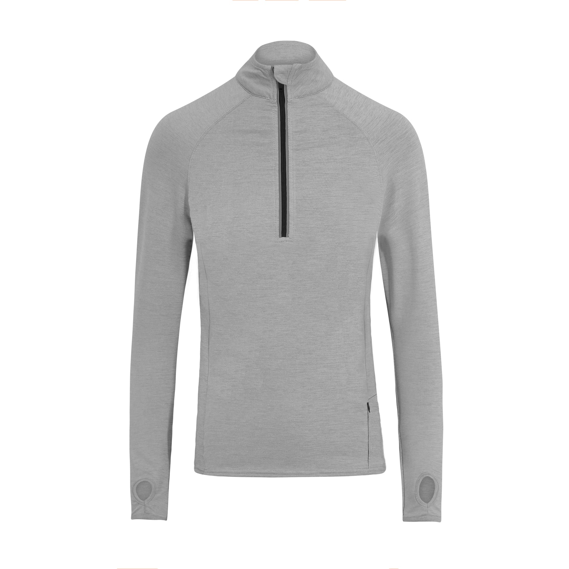 Tee-Shirt de Sport Col Zippé - Silver Grey
