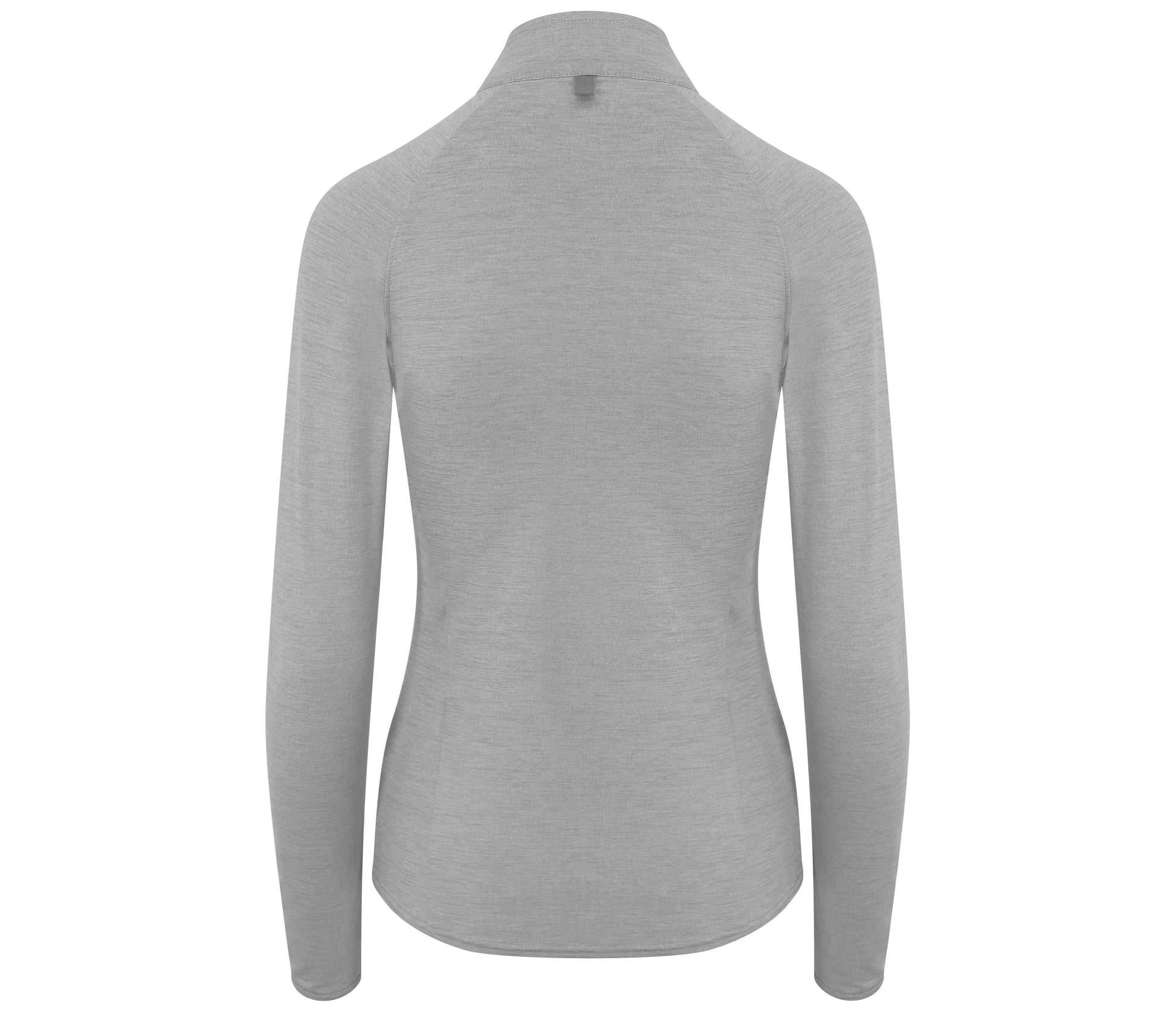 Tee-Shirt de Sport Femme Col Zippé - Silver Grey
