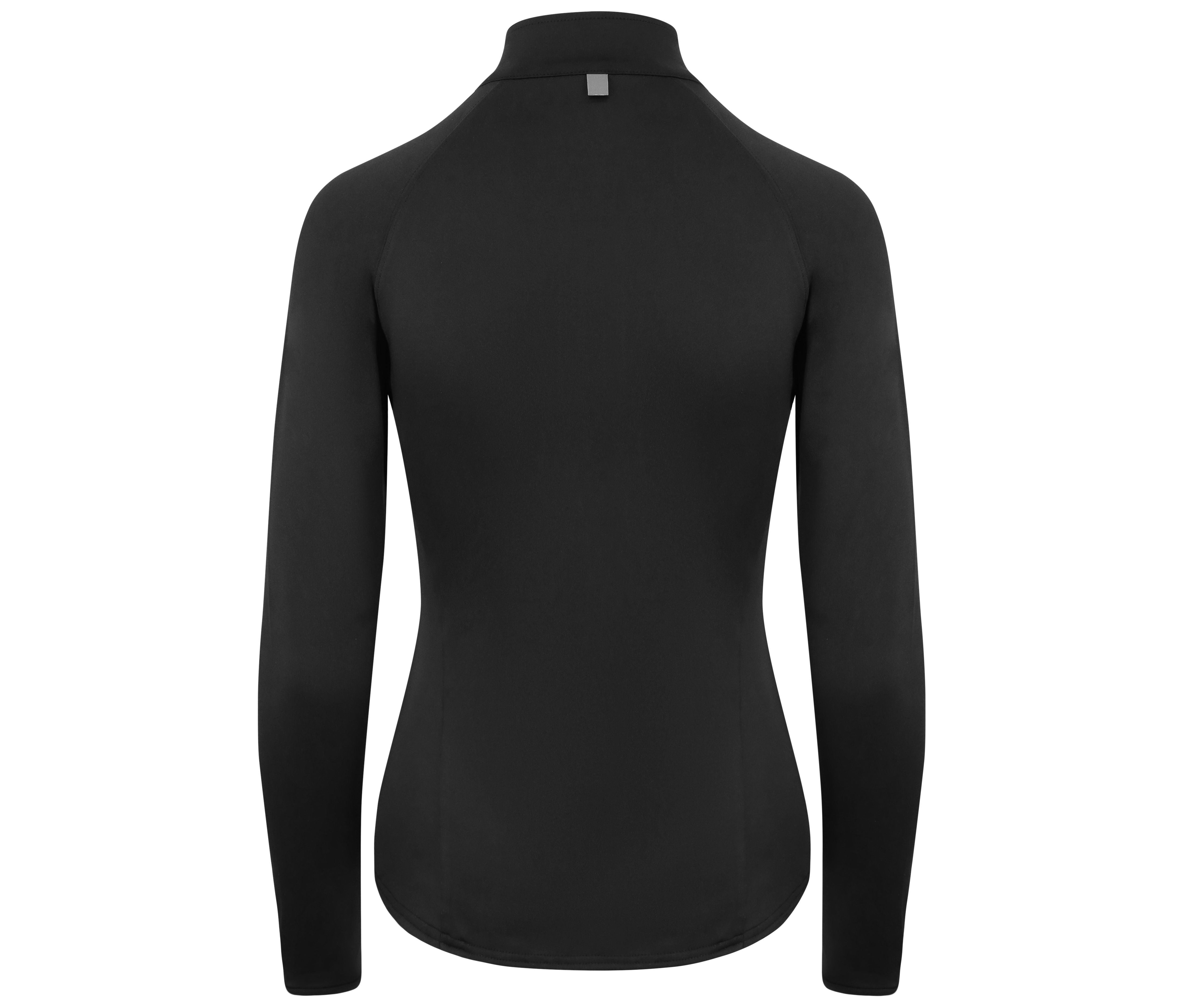 Tee-Shirt de Sport Femme Col Zippé - Jet Black