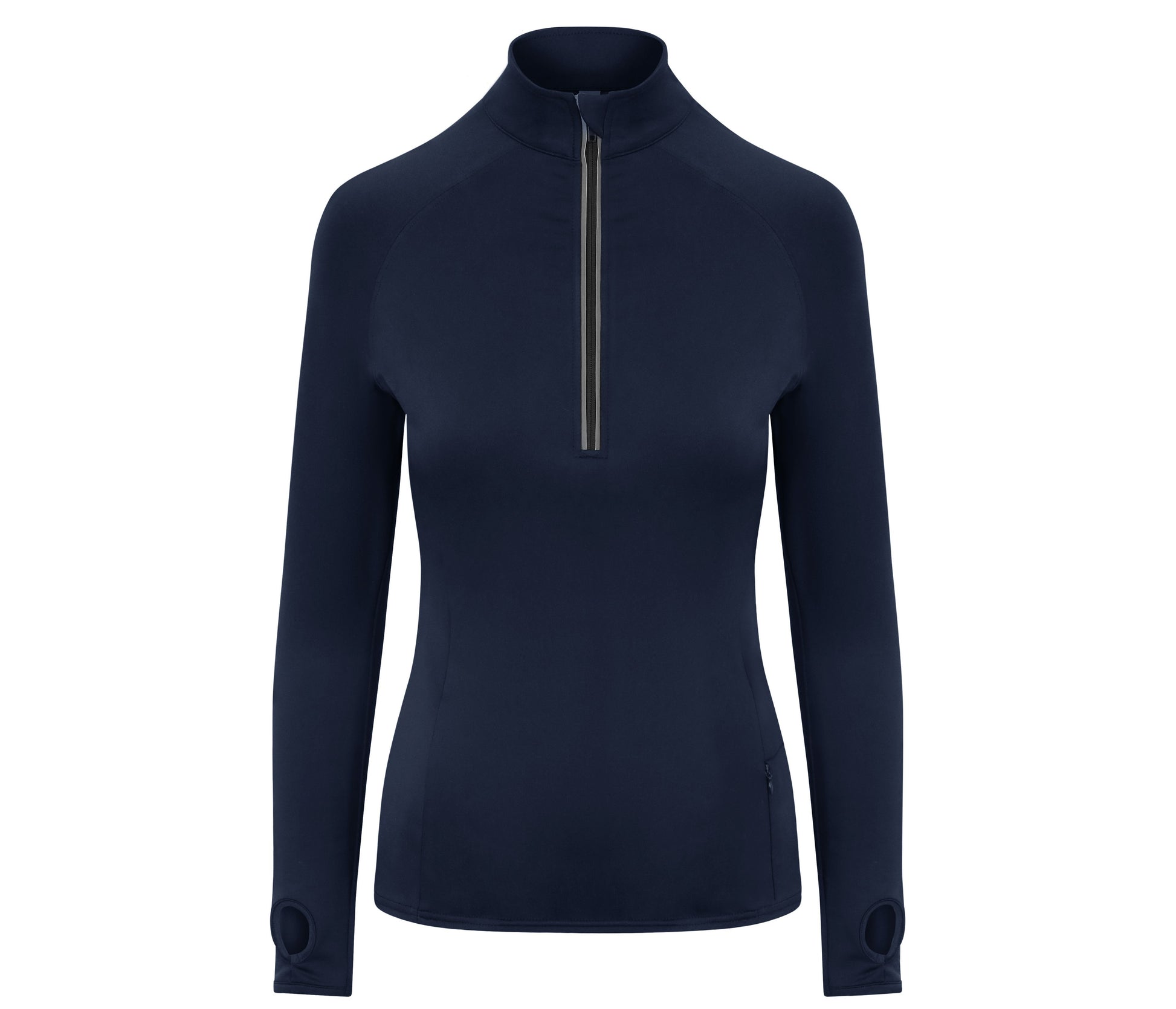 Tee-Shirt de Sport Femme Col Zippé - French Navy
