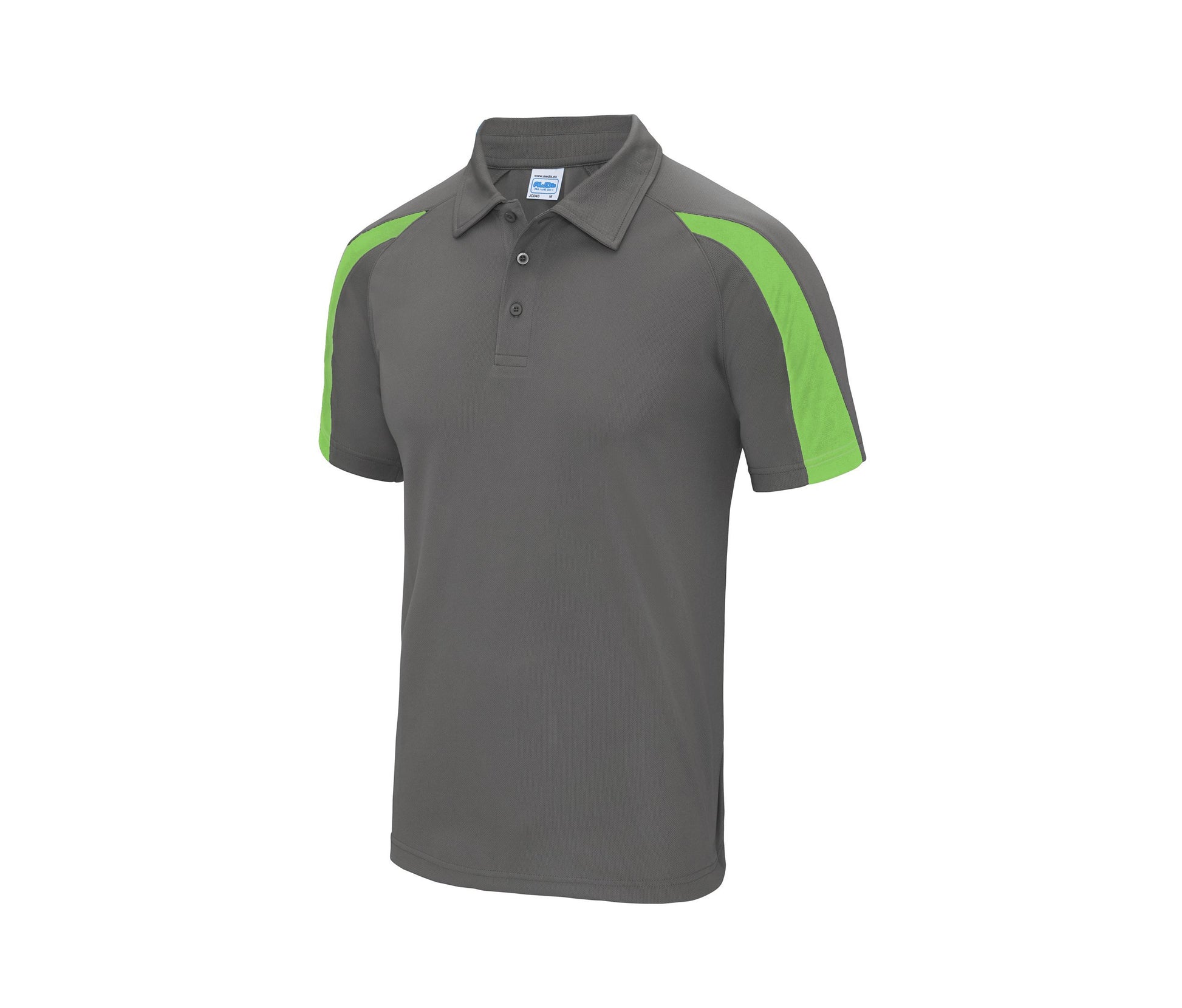 Polo de Sport Contrasté Neoteric™ - Charcoal / Lime Green
