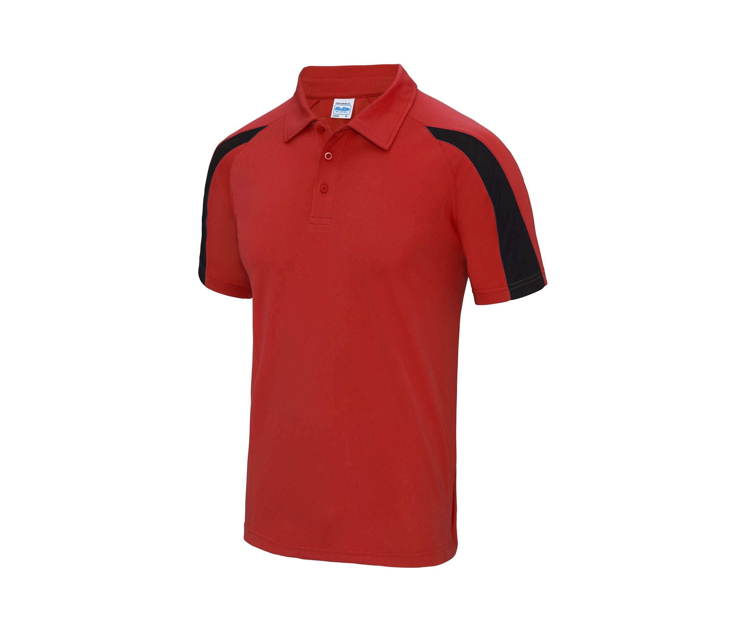 Polo de Sport Contrasté Neoteric™ - Fire Red / Jet Black