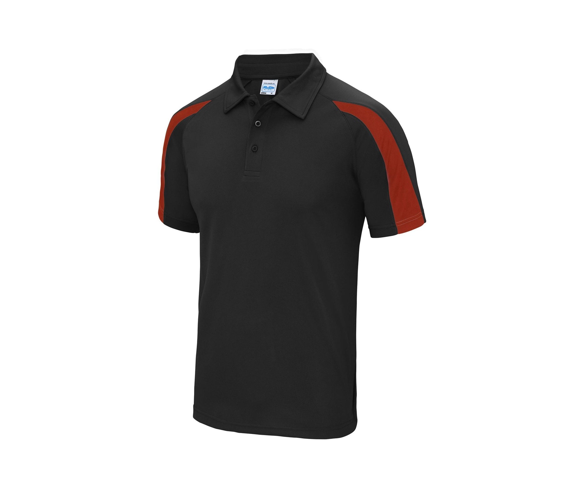 Polo de Sport Contrasté Neoteric™ - Jet Black / Fire Red