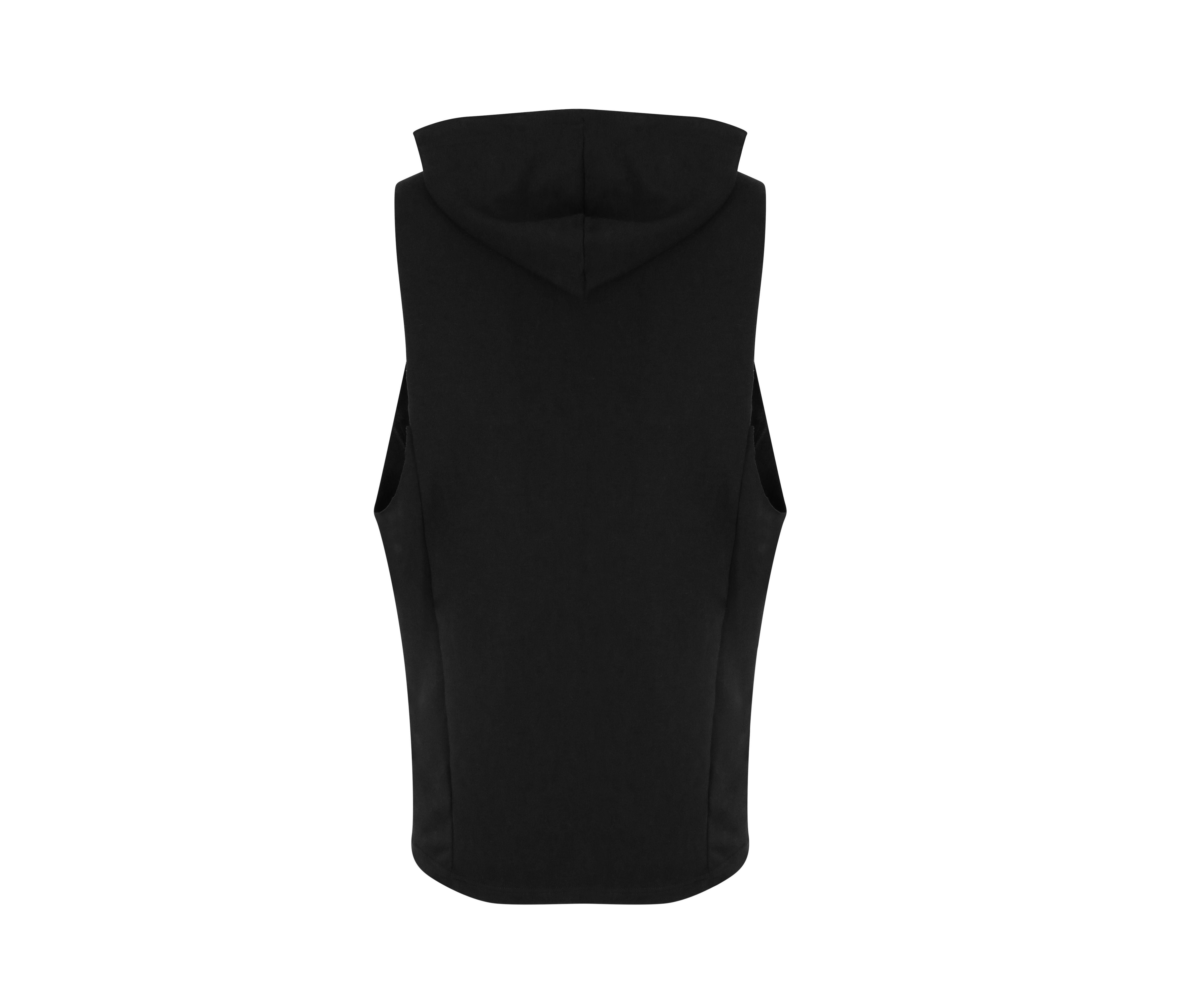 Sweat à Capuche Sans Manche - Jet Black