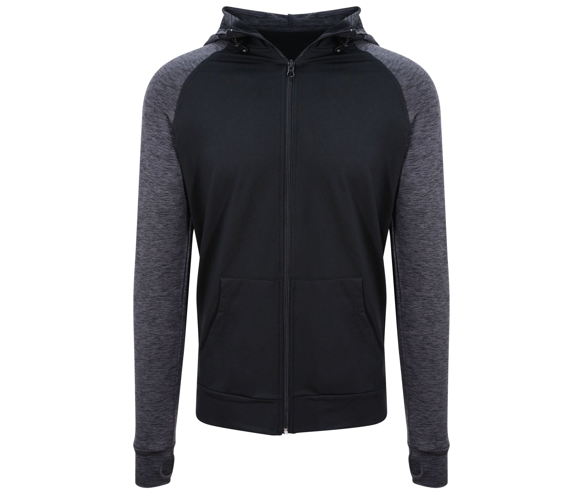 Sweat Homme Contrasté - Black / Black Slate Melange