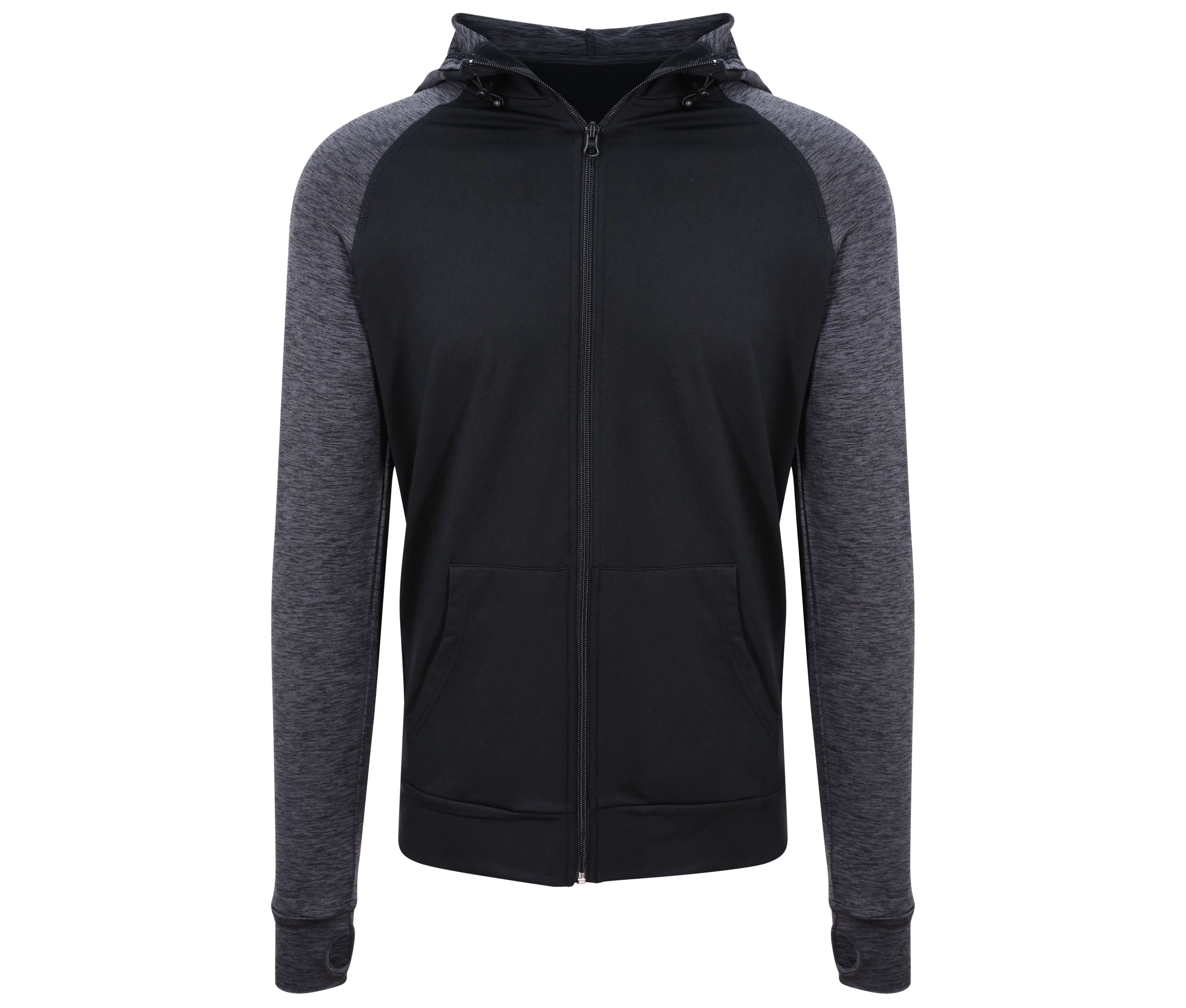 Sweat Homme Contrasté - Black / Black Slate Melange