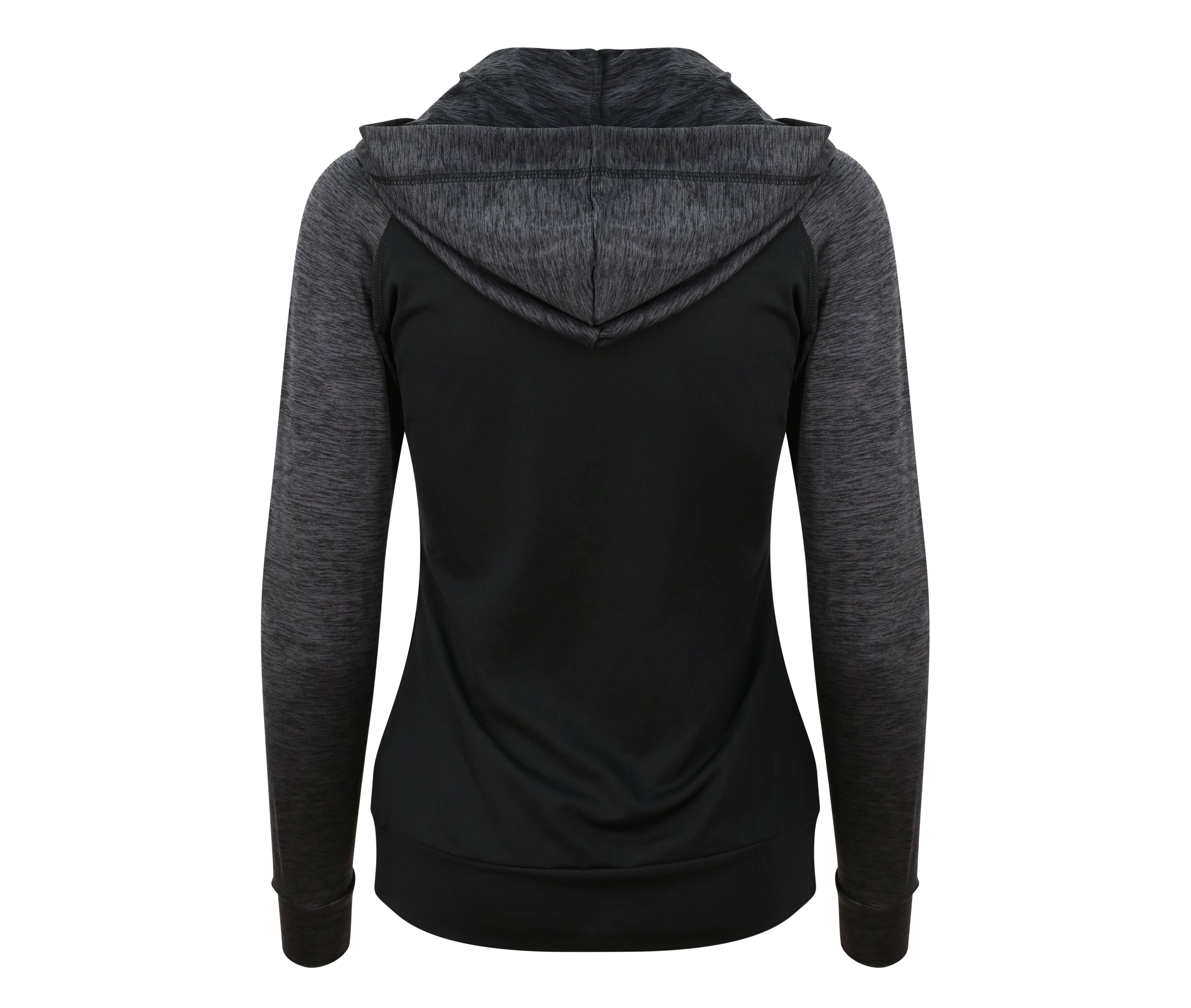 Sweat Femme Contrasté - Black / Black Slate Melange