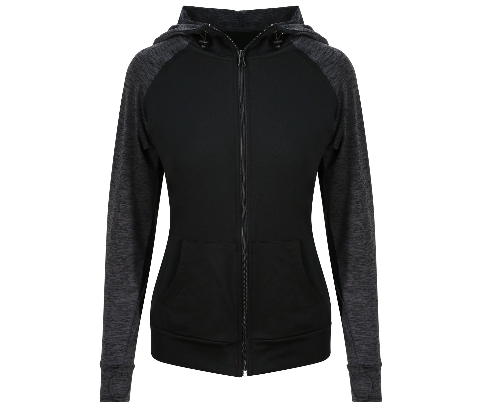 Sweat Femme Contrasté - Black / Black Slate Melange
