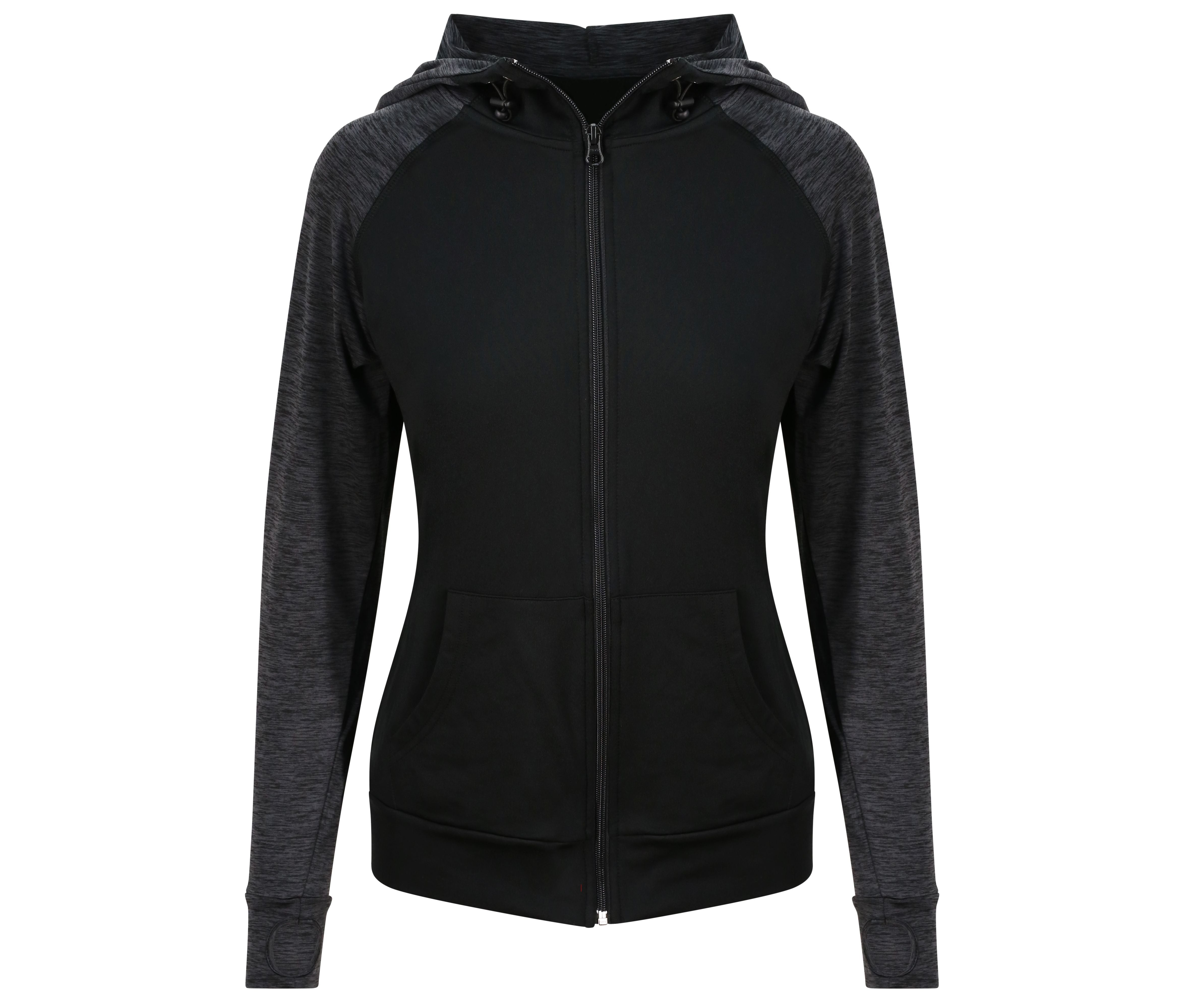 Sweat Femme Contrasté - Black / Black Slate Melange