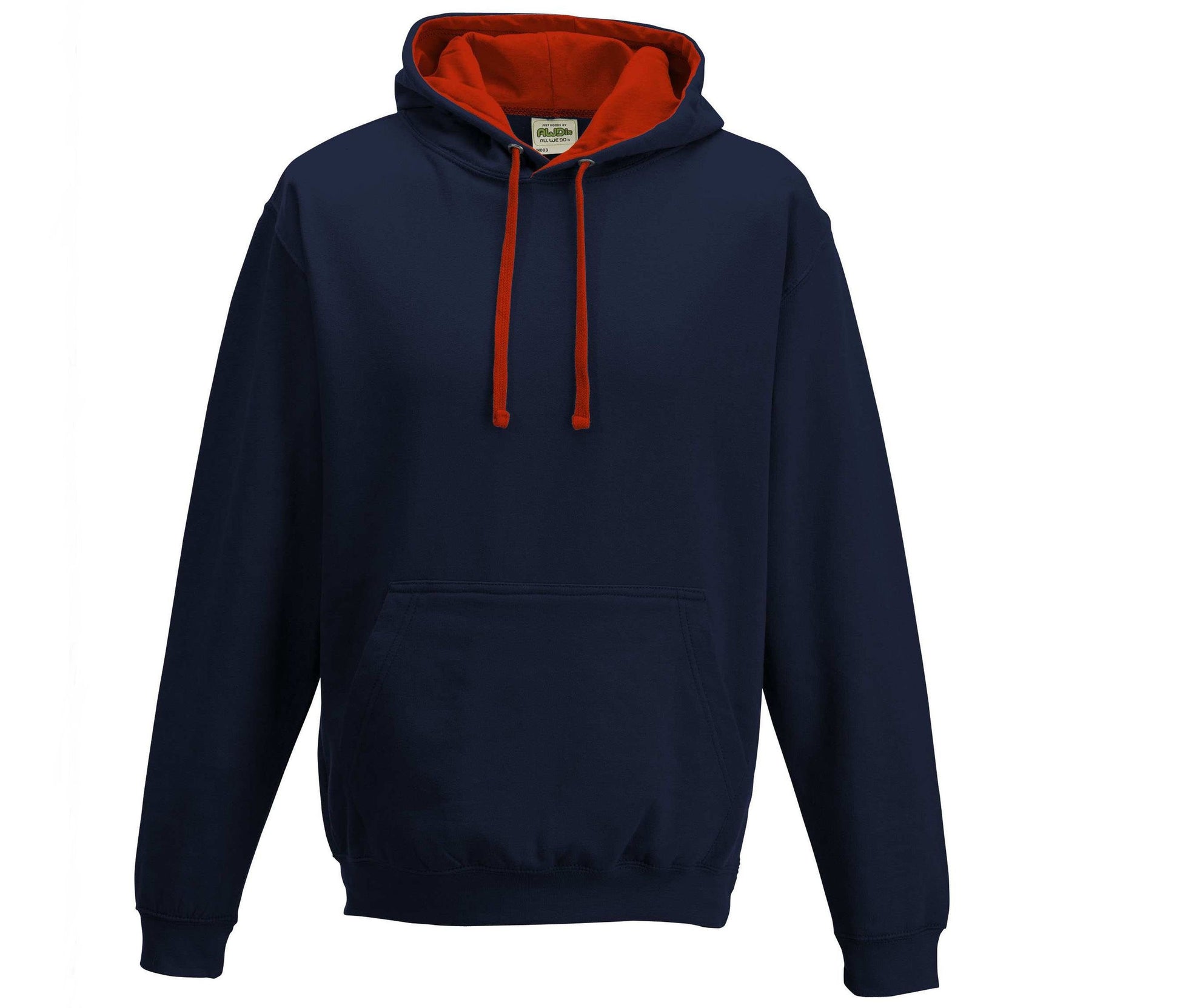 Sweat Capuche Contrastée - New French Navy/fire Red