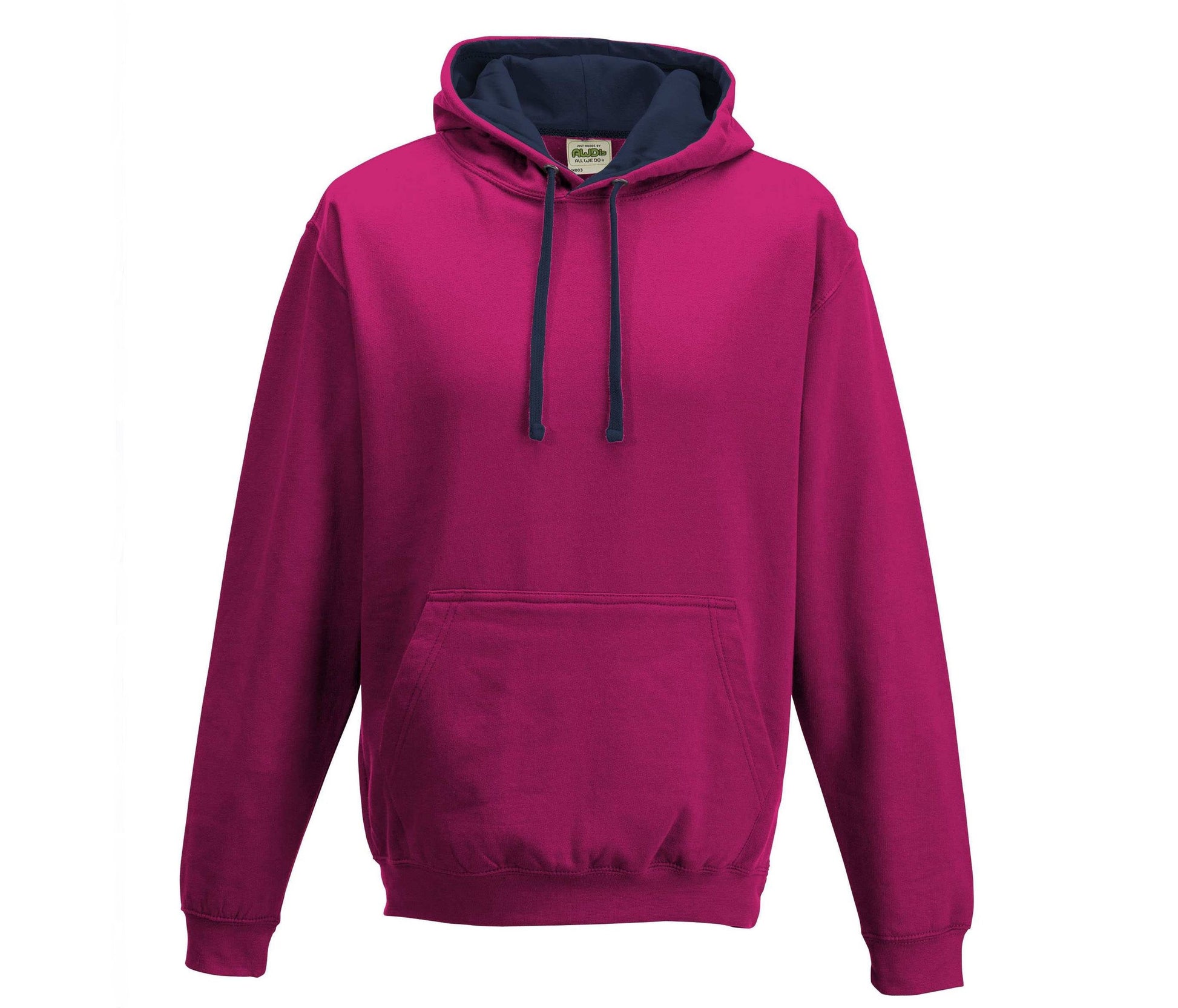 Sweat Capuche Contrastée - Hot Pink/french Navy